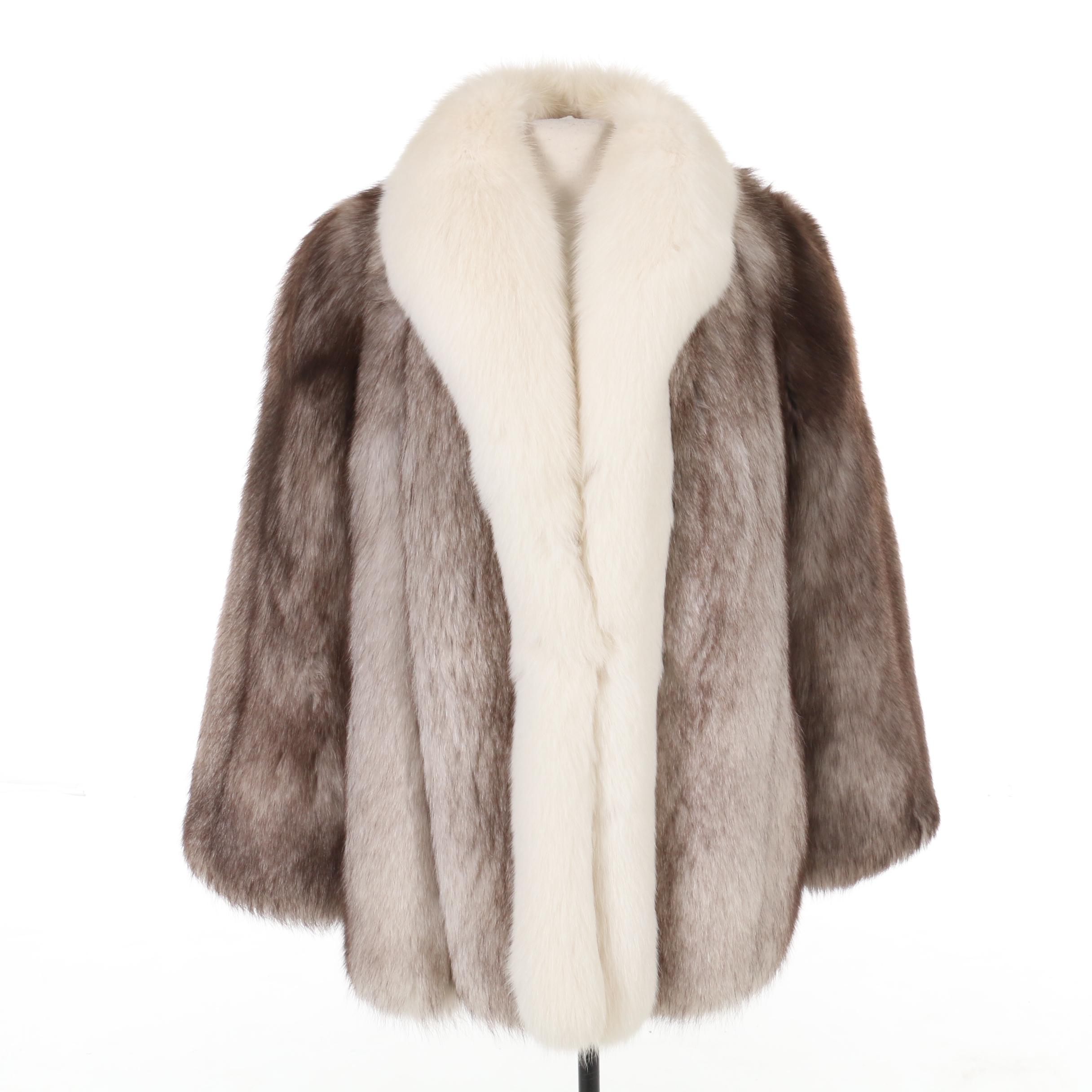 Platinum and Arctic Fox Fur Coat by The Fur Centre