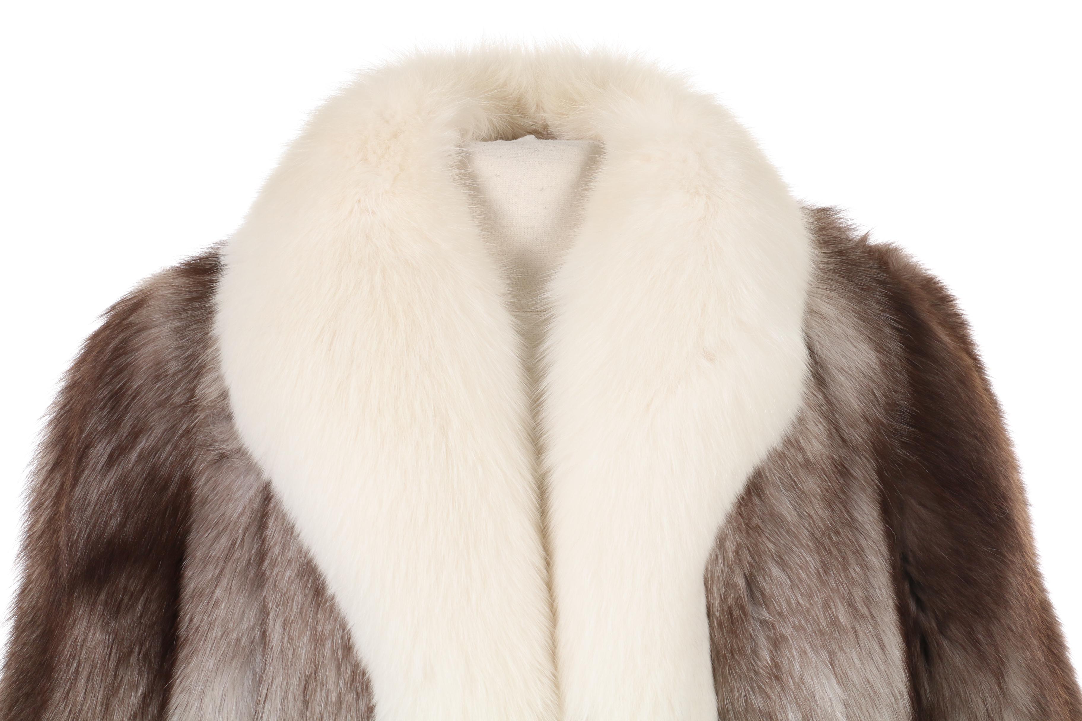 Platinum and Arctic Fox Fur Coat by The Fur Centre