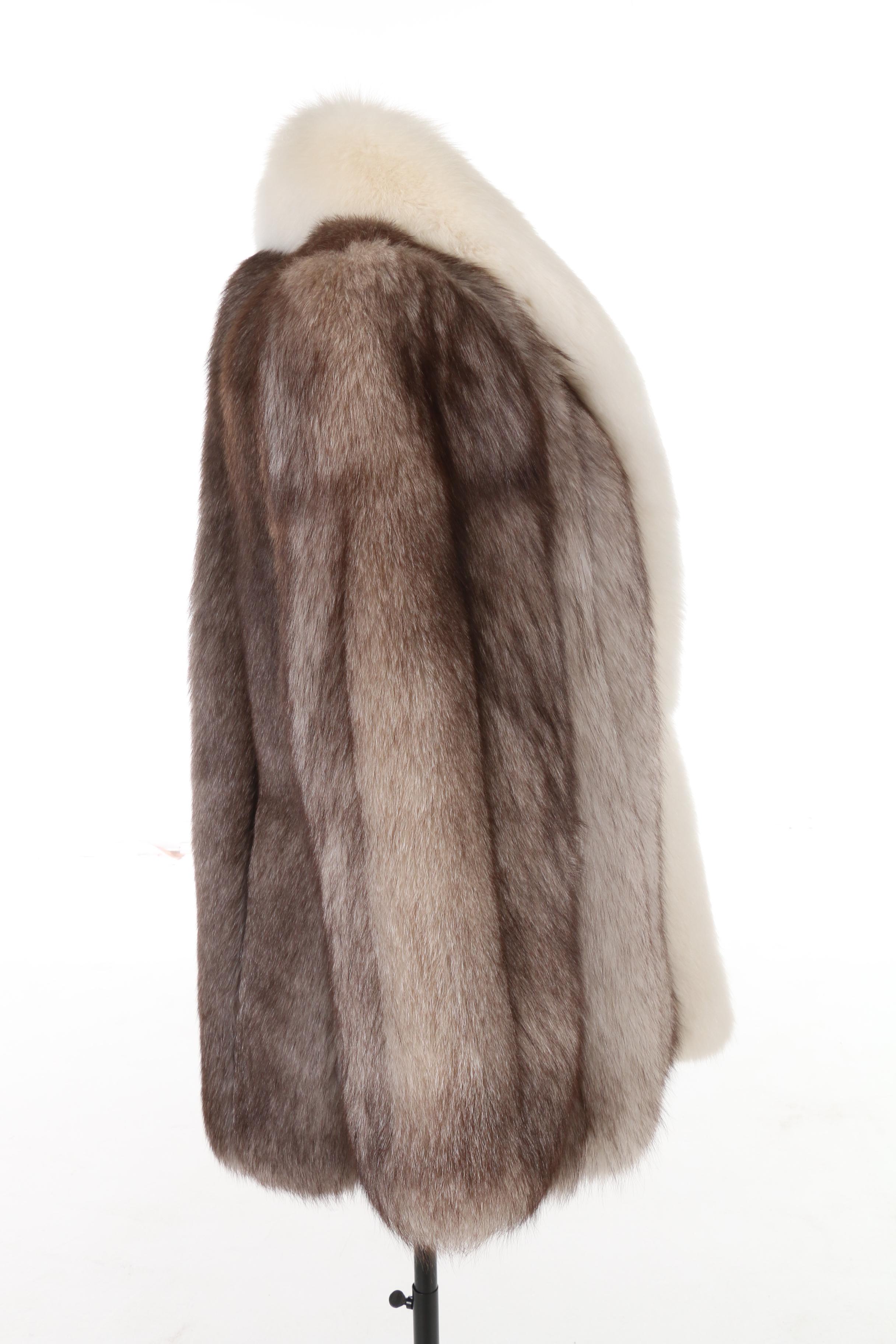 Platinum and Arctic Fox Fur Coat by The Fur Centre