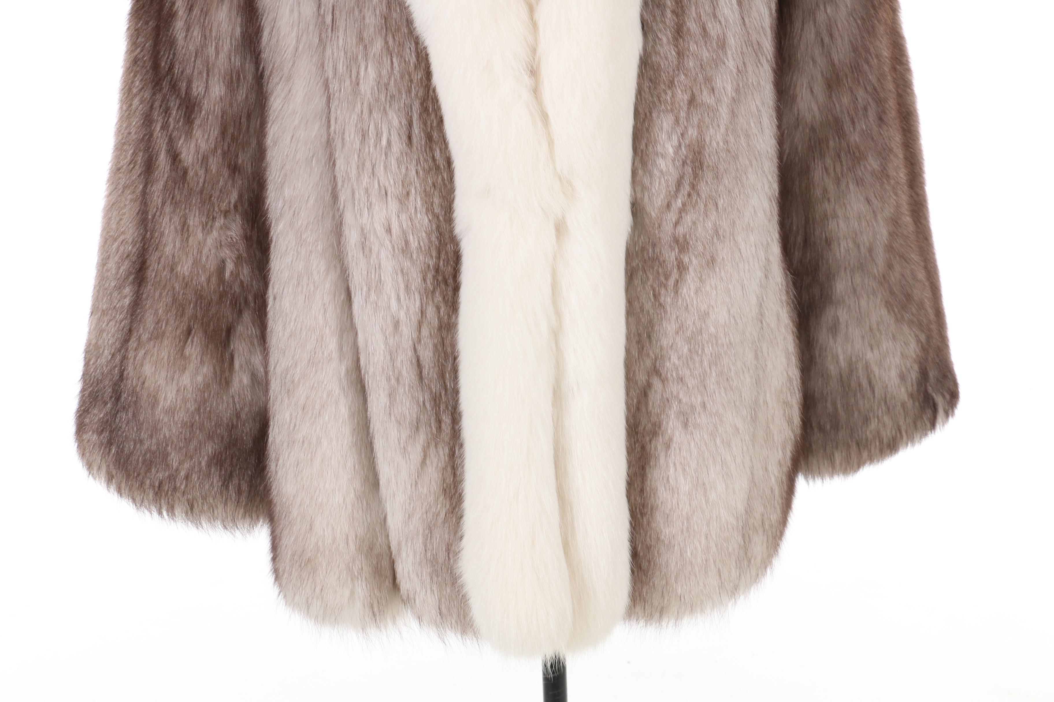 Platinum and Arctic Fox Fur Coat by The Fur Centre