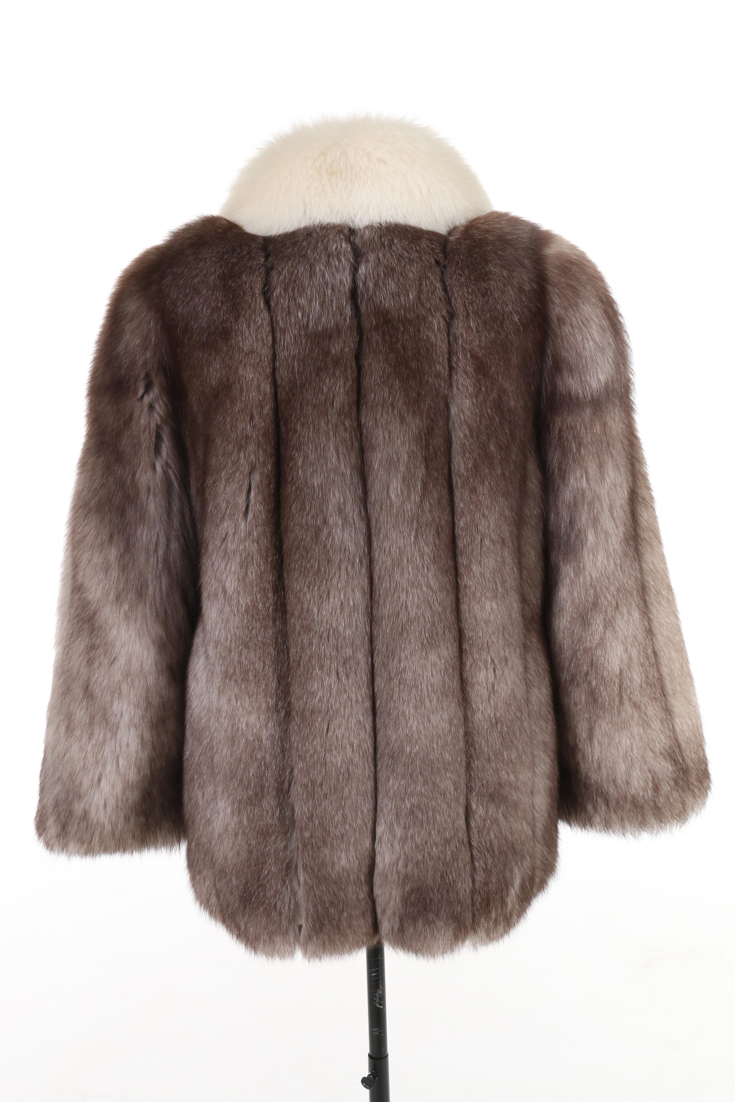 Platinum and Arctic Fox Fur Coat by The Fur Centre