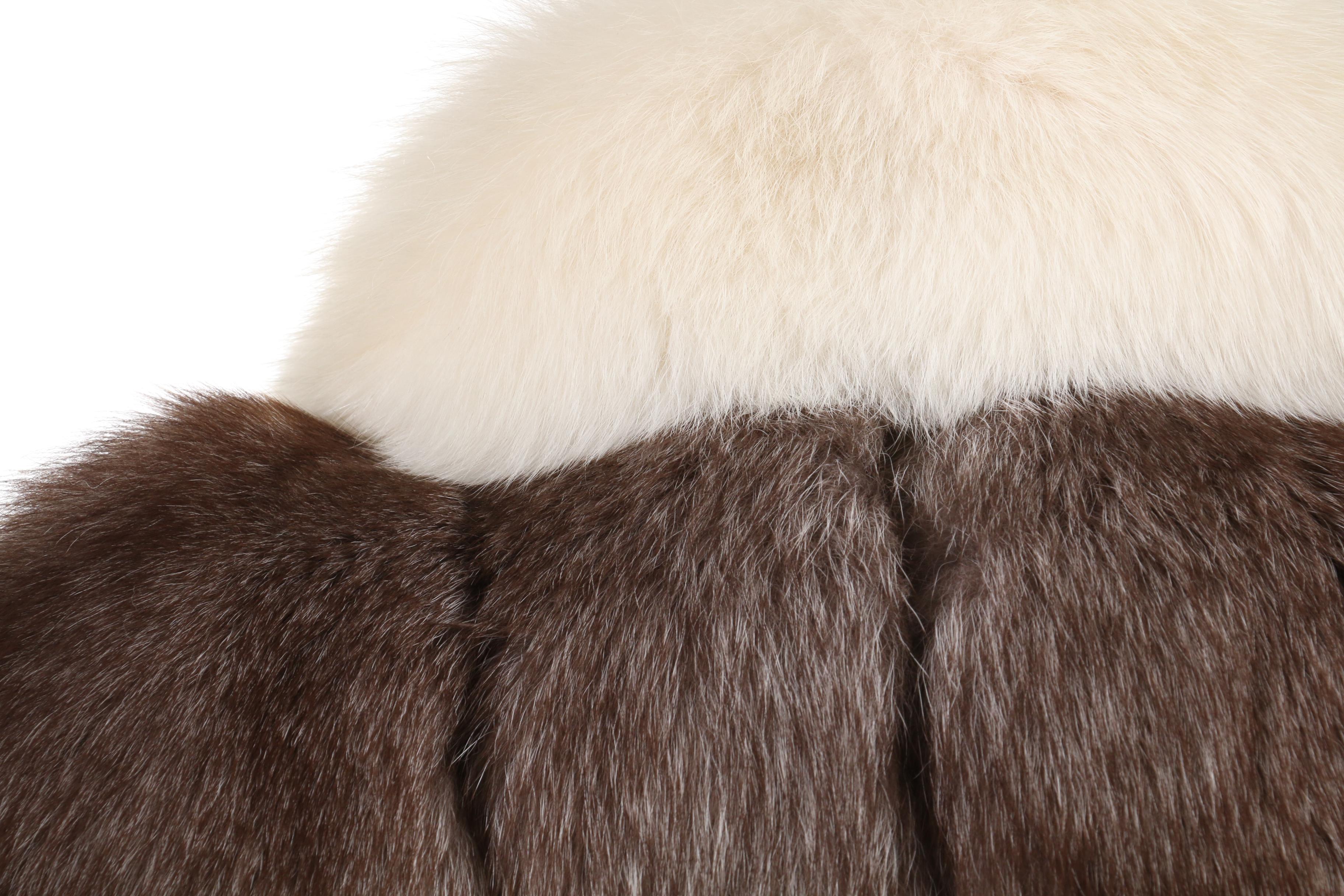 Platinum and Arctic Fox Fur Coat by The Fur Centre