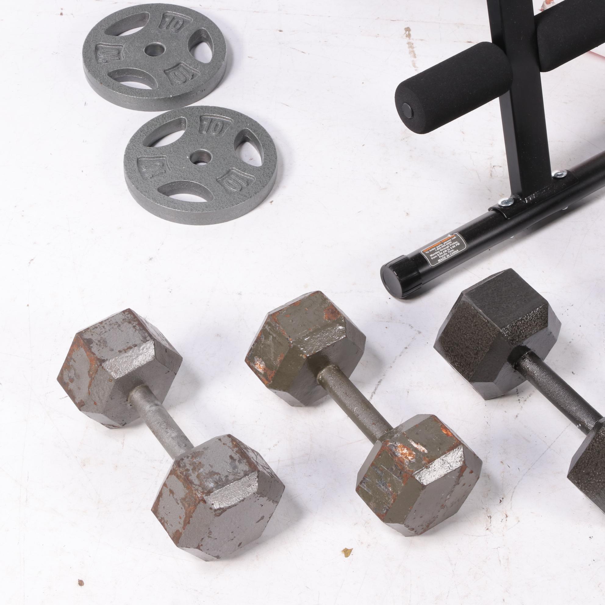 Marcy Club Abdominal Slant Board and Weights