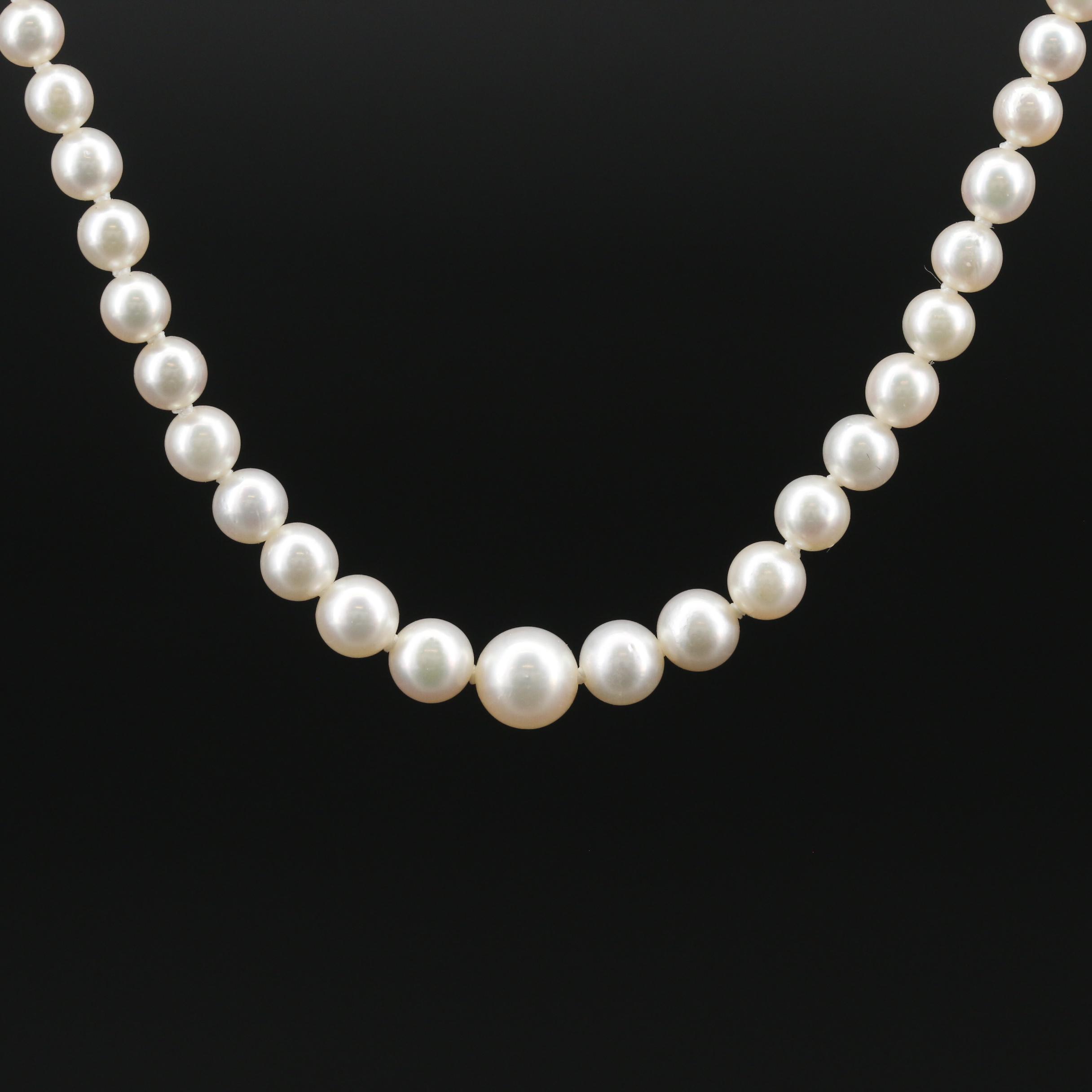 Vintage Mikimoto Graduated Pearl Necklace