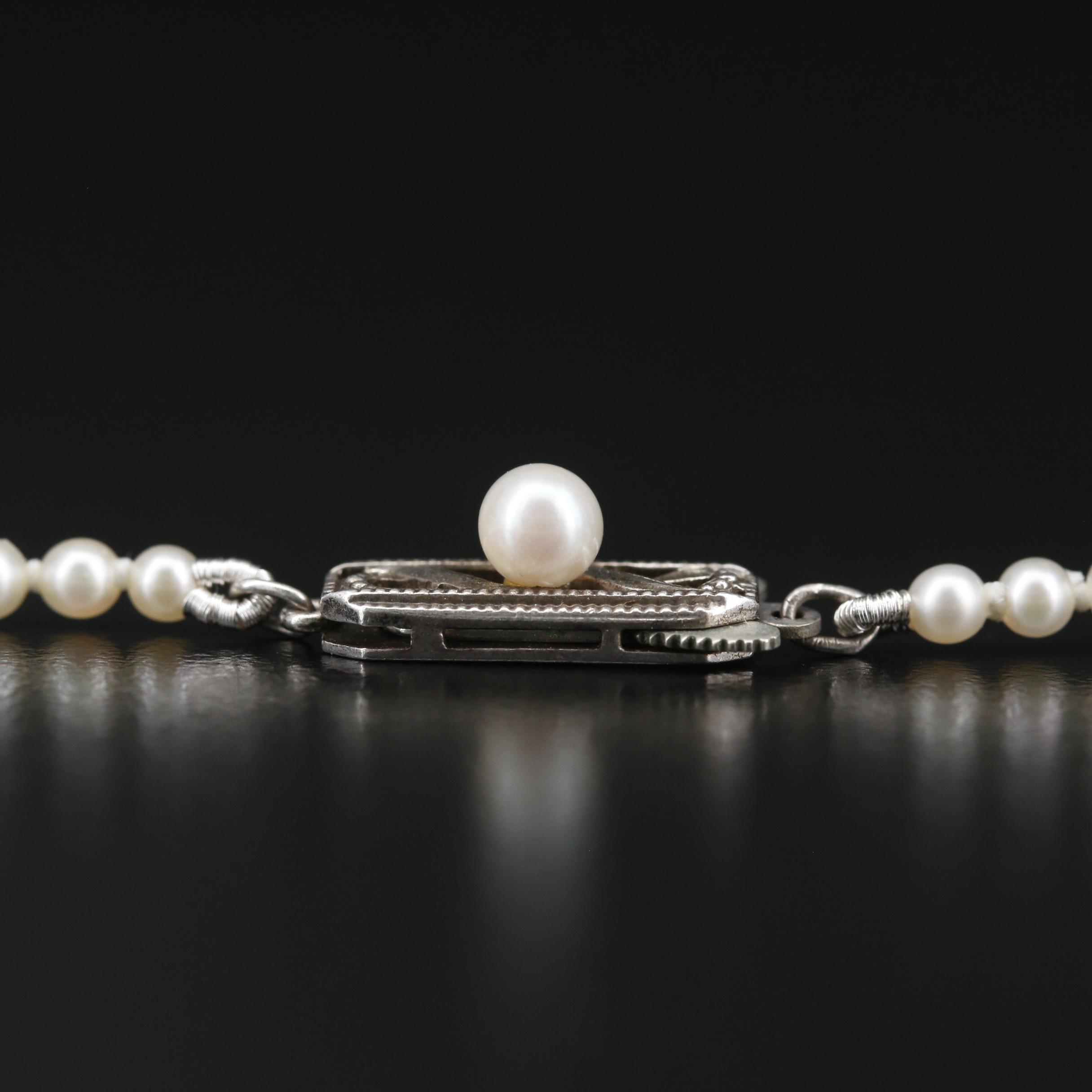 Vintage Mikimoto Graduated Pearl Necklace
