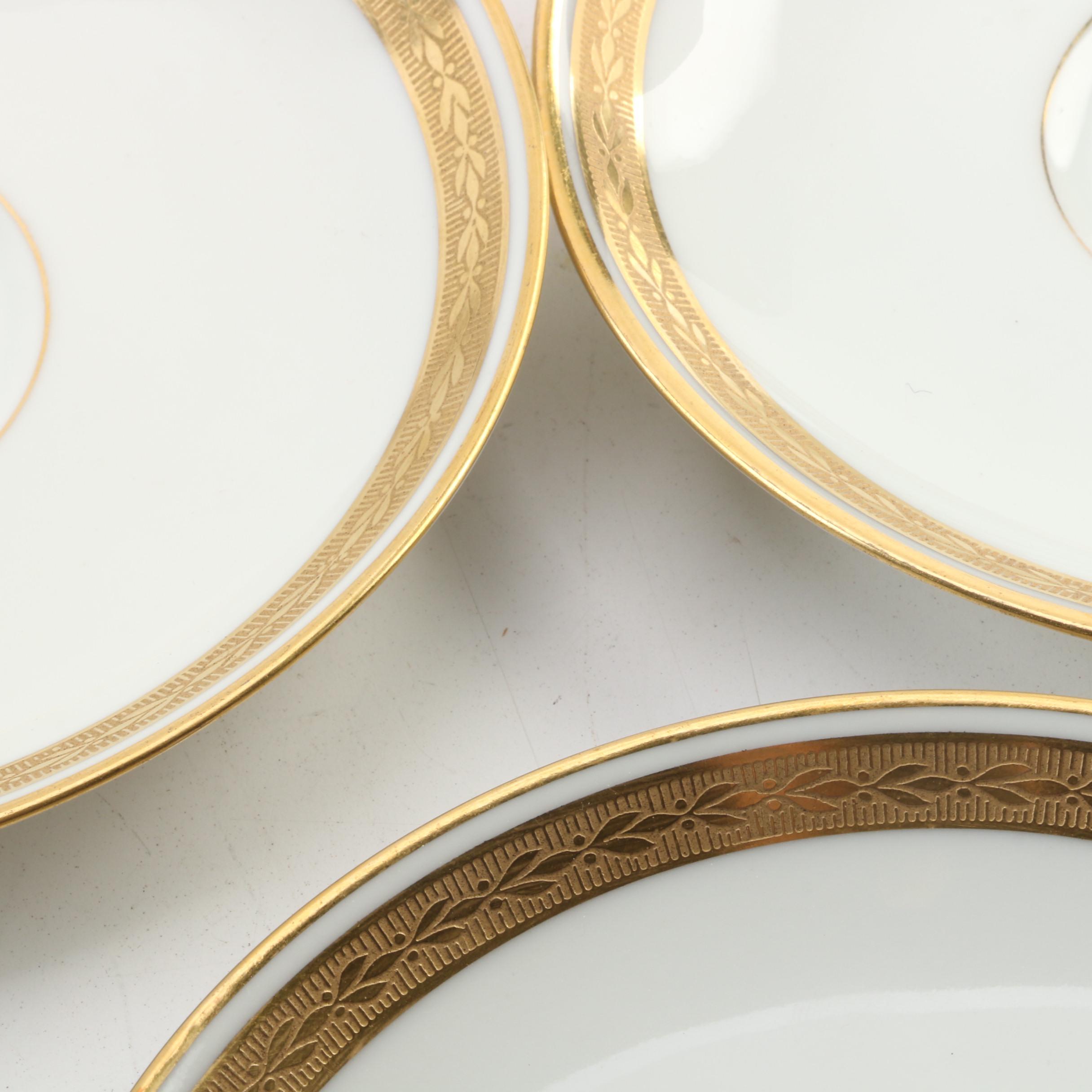 Theodore Haviland Porcelain Double Handle Teacups and Saucers