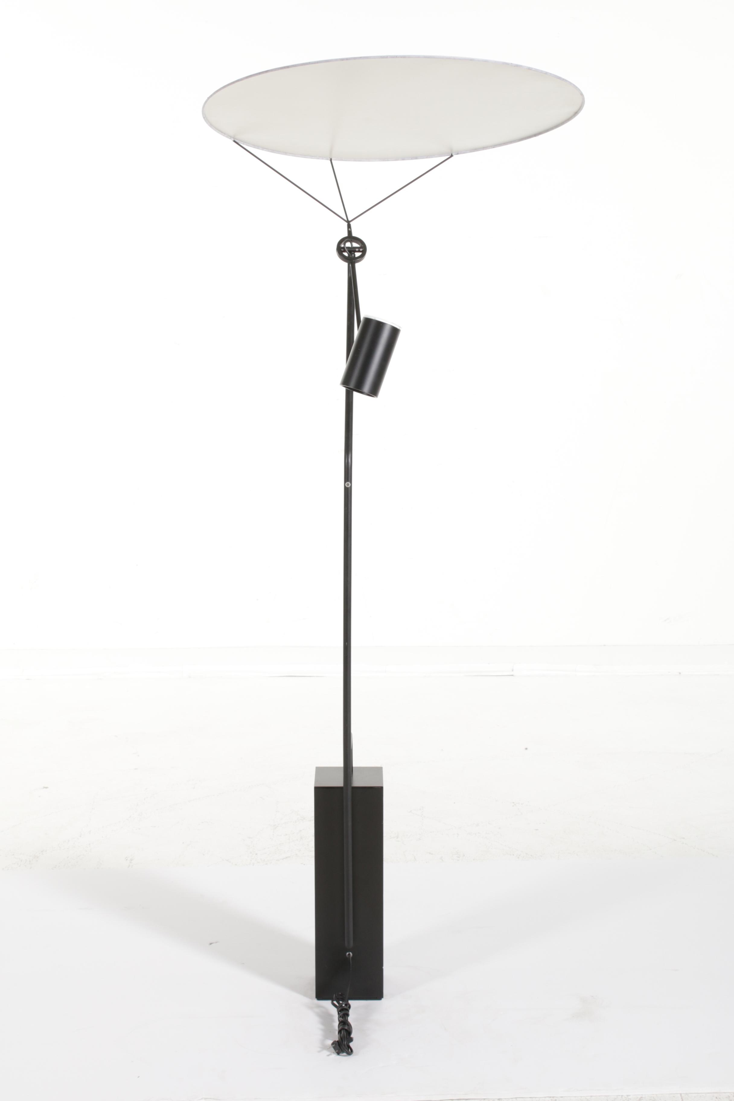 Roche Bobois Costa Modernist "Full Moon" Metal Floor Lamp with Pivoting Light