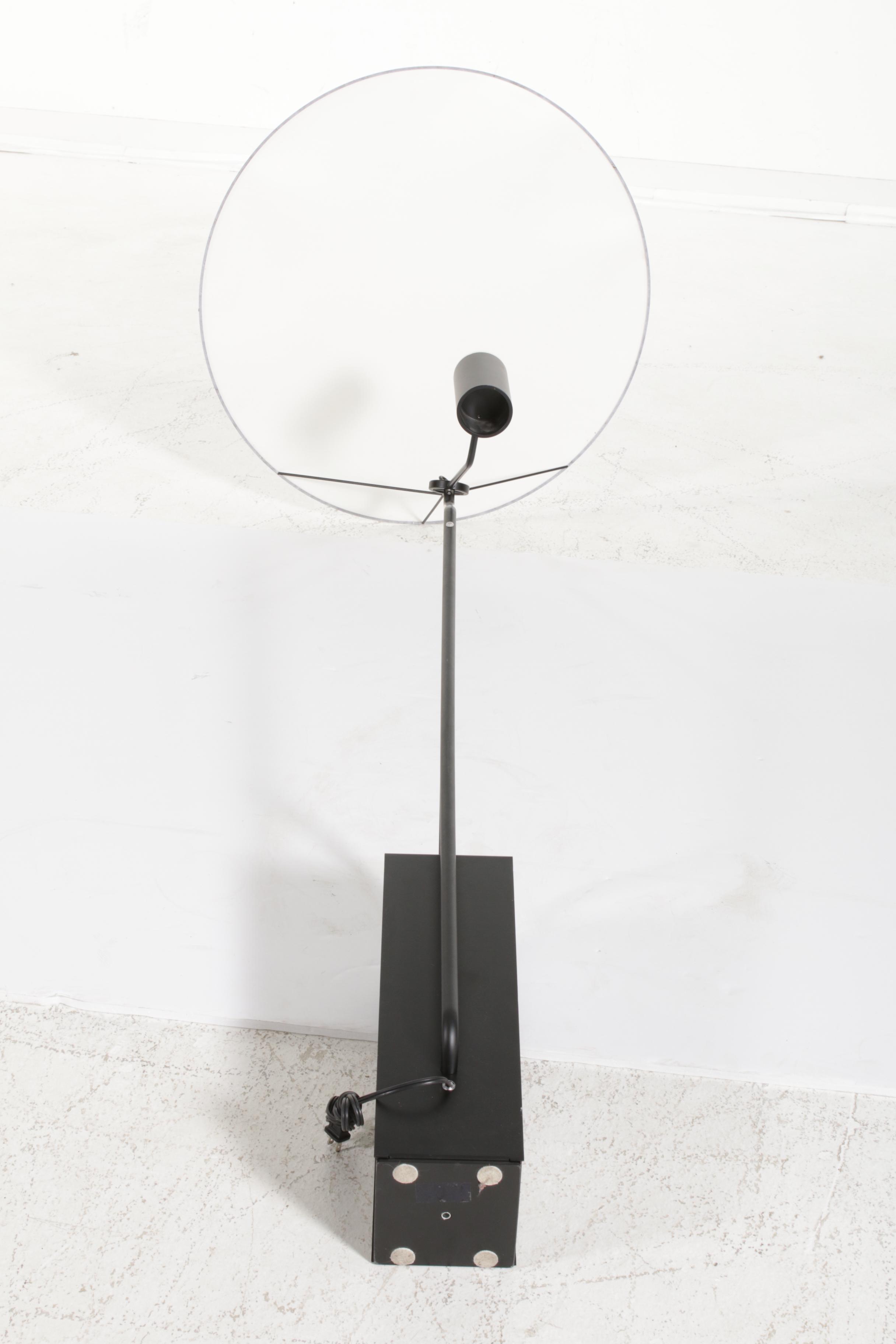 Roche Bobois Costa Modernist "Full Moon" Metal Floor Lamp with Pivoting Light