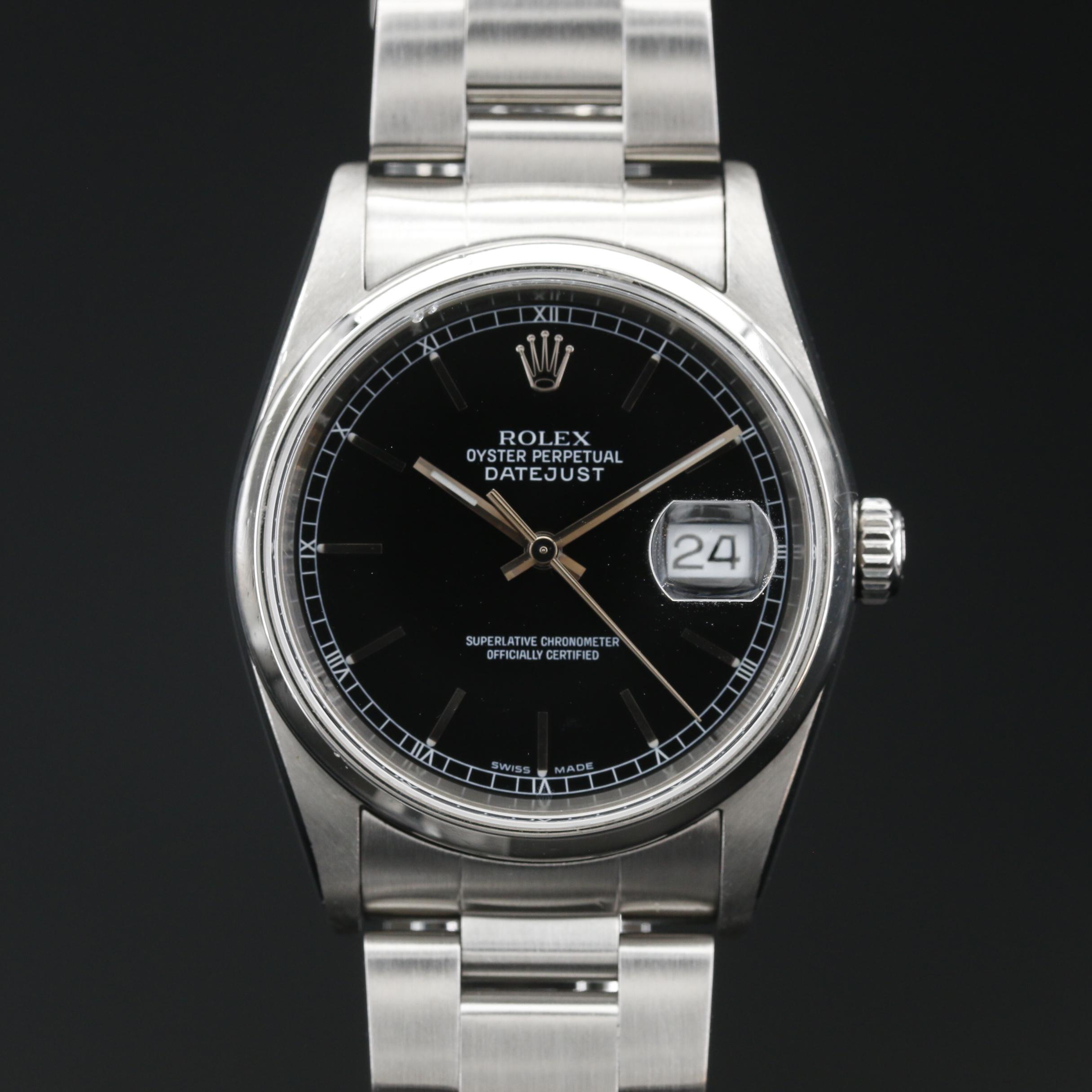 2005 Rolex "Oyster Perpetual Date" Stainless Steel Automatic Watch