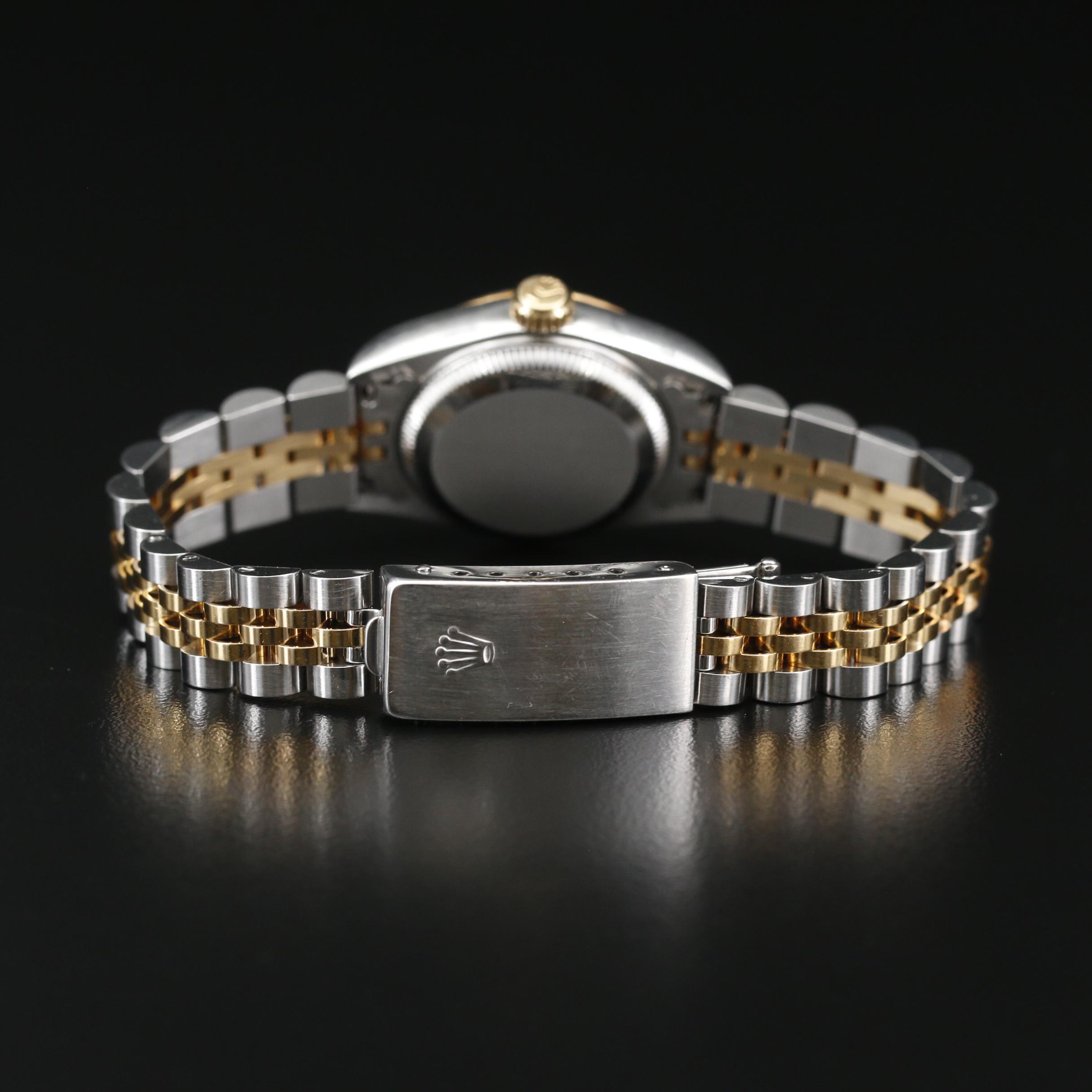 1994 Rolex Datejust 18K, Stainless Steel and Factory Diamond Dial Watch