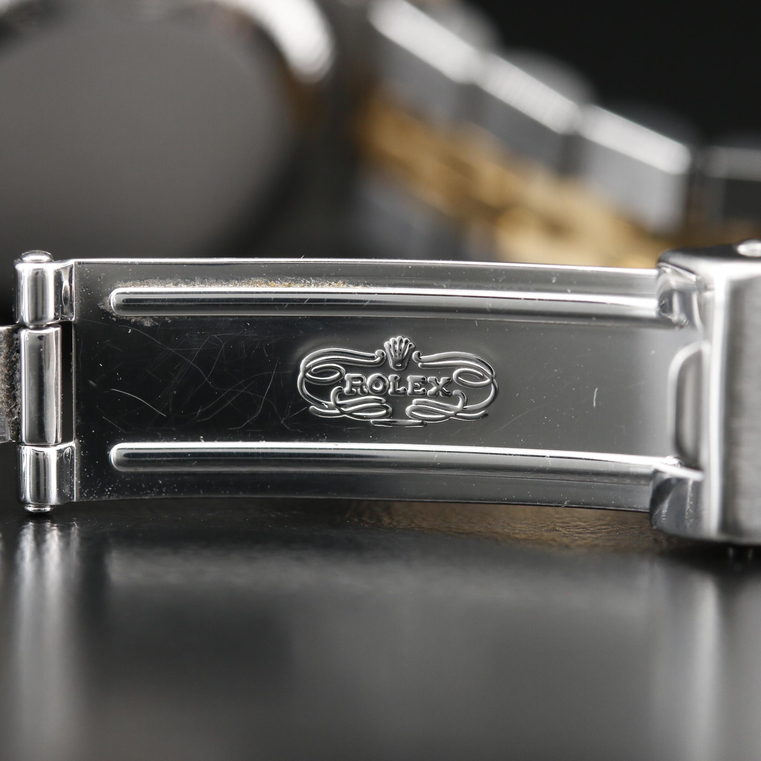 1994 Rolex Datejust 18K, Stainless Steel and Factory Diamond Dial Watch