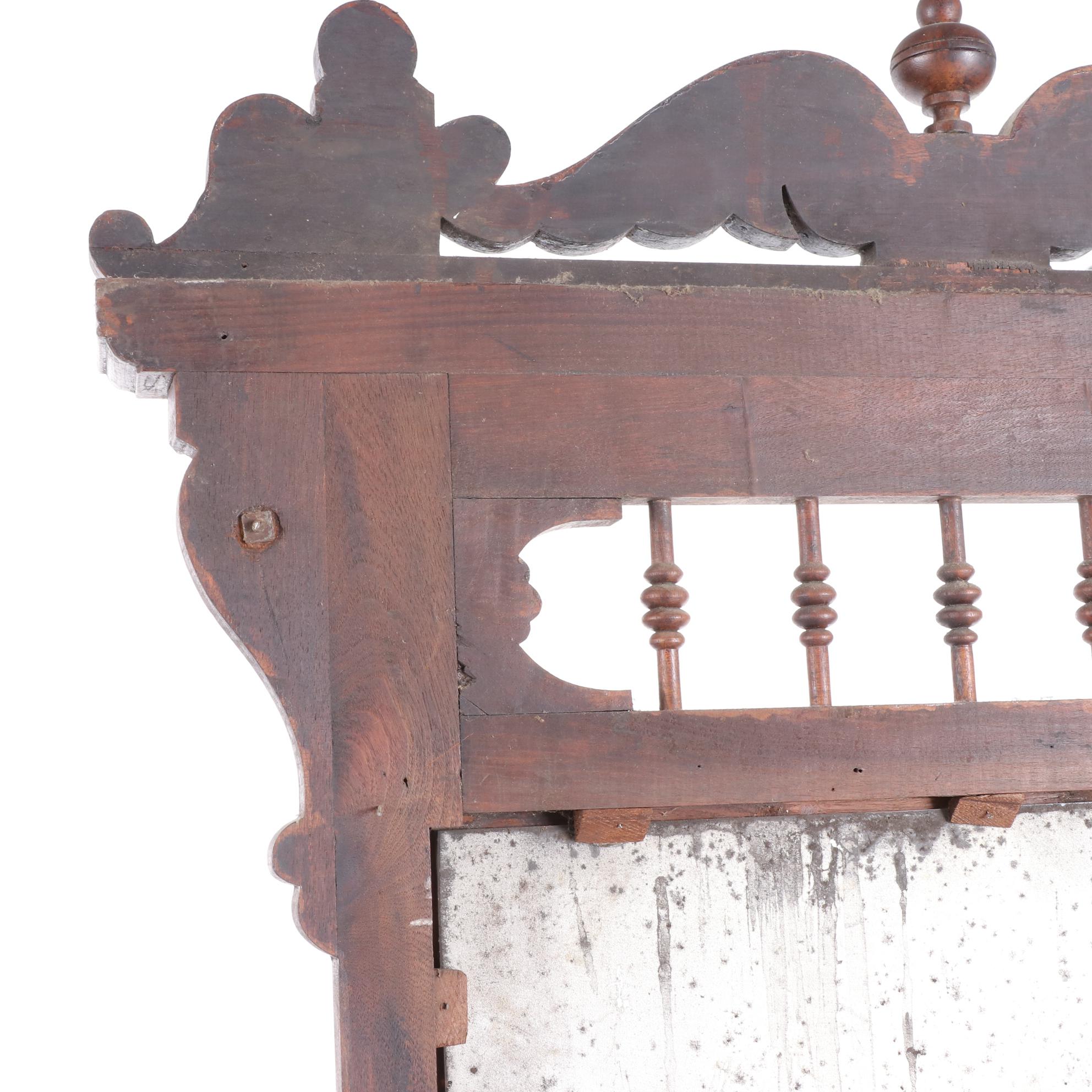 Victorian Eastlake Walnut Hall Tree, Late 19th Century