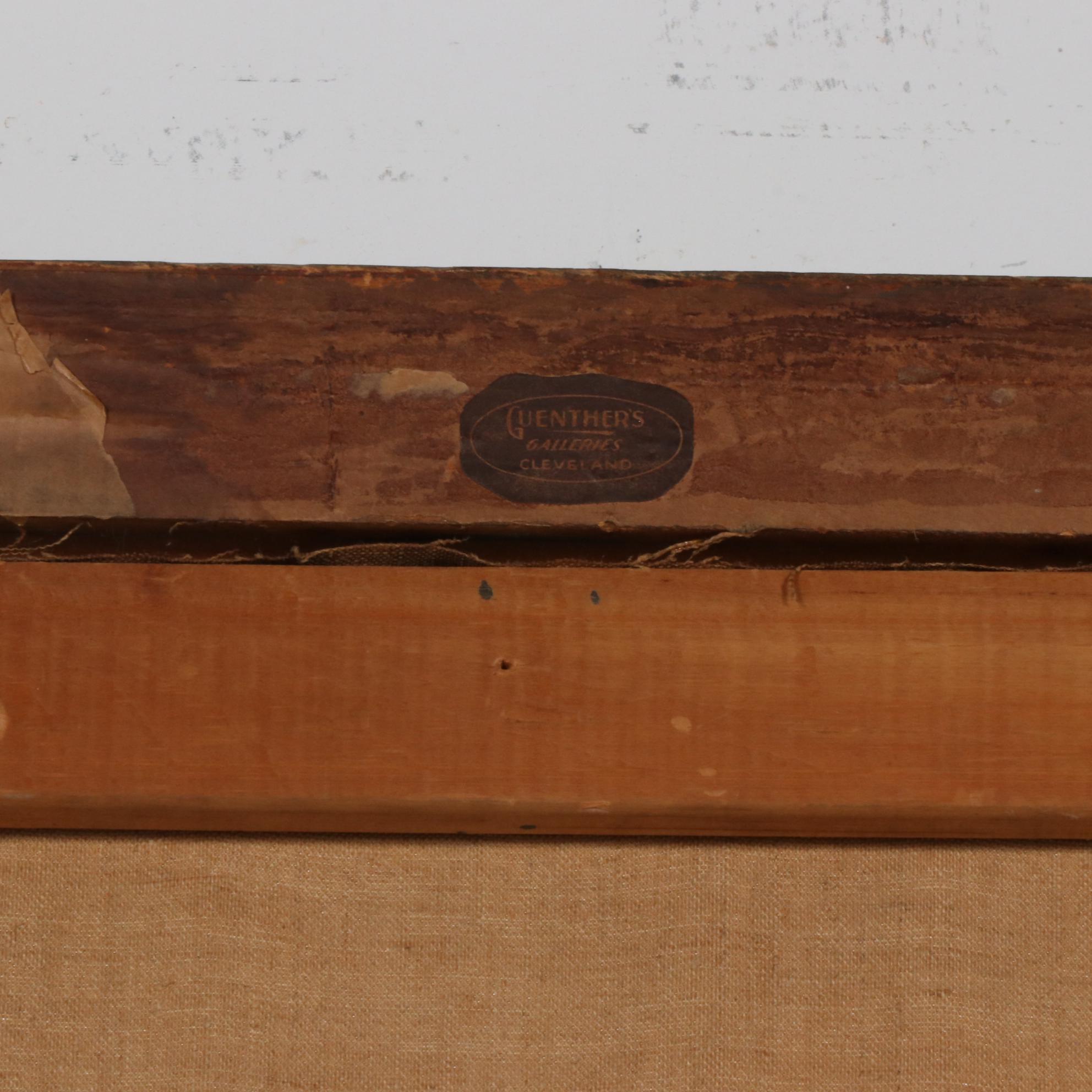 Oil Painting Portrait of Blonde Woman Seated in Chair, 1934