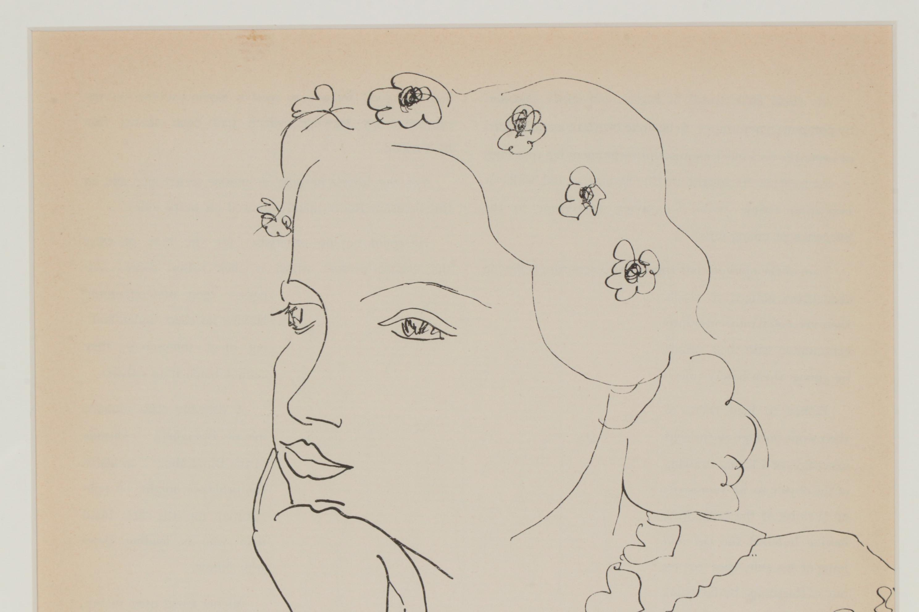 Female Portrait Heliogravure after Henri Matisse for "Verve", 1937