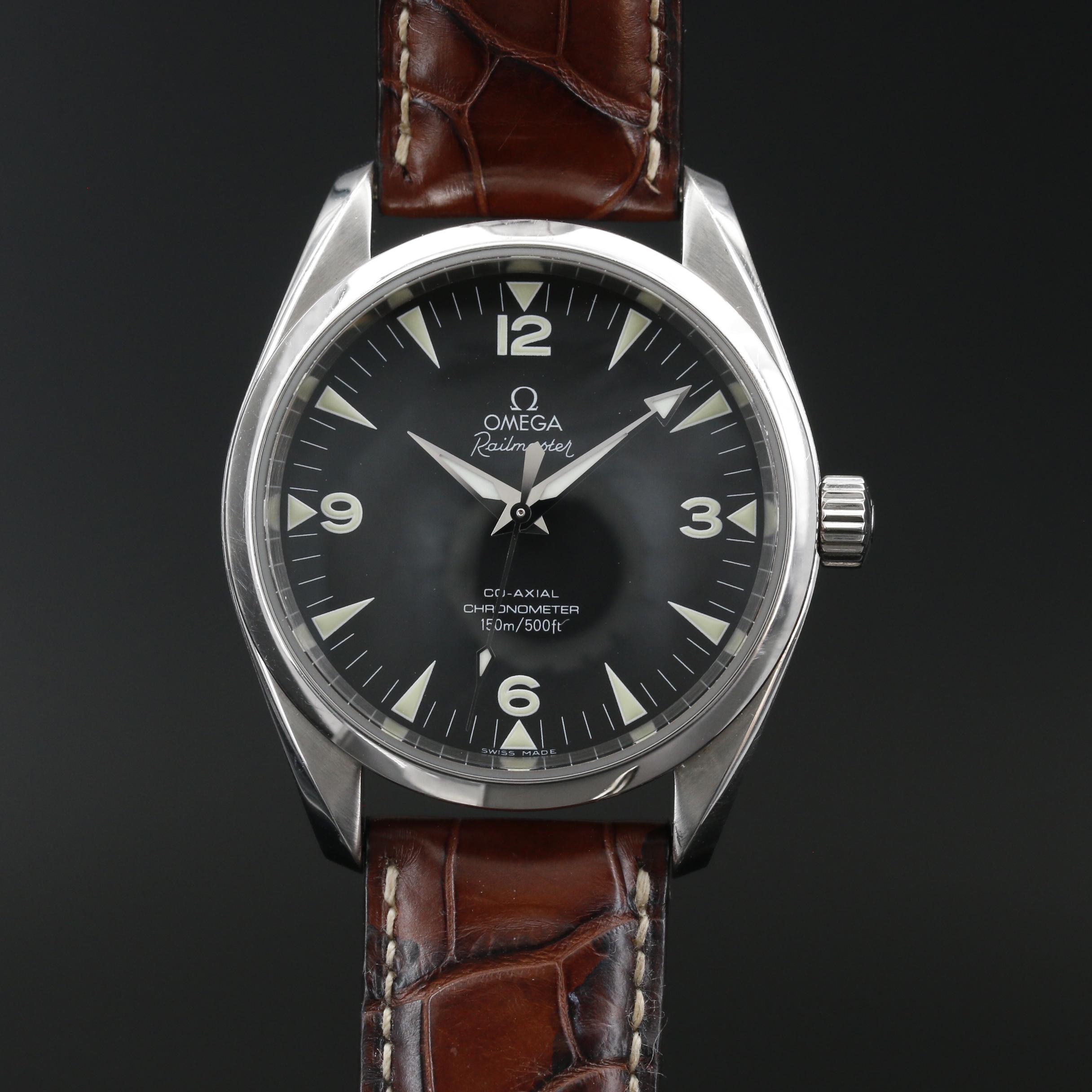 Omega Seamaster "Railmaster" Chronometer Stainless Steel Automatic Watch