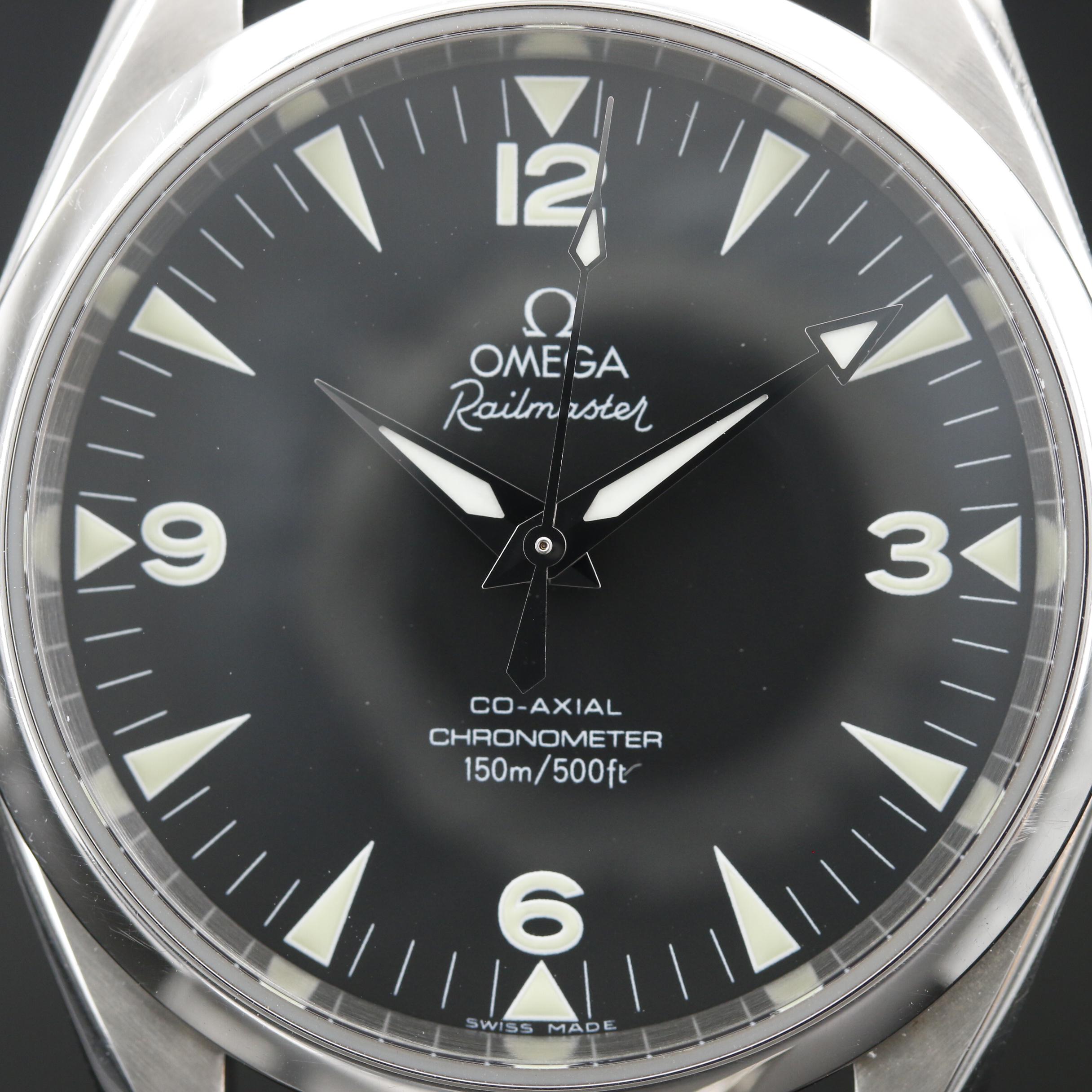 Omega Seamaster "Railmaster" Chronometer Stainless Steel Automatic Watch