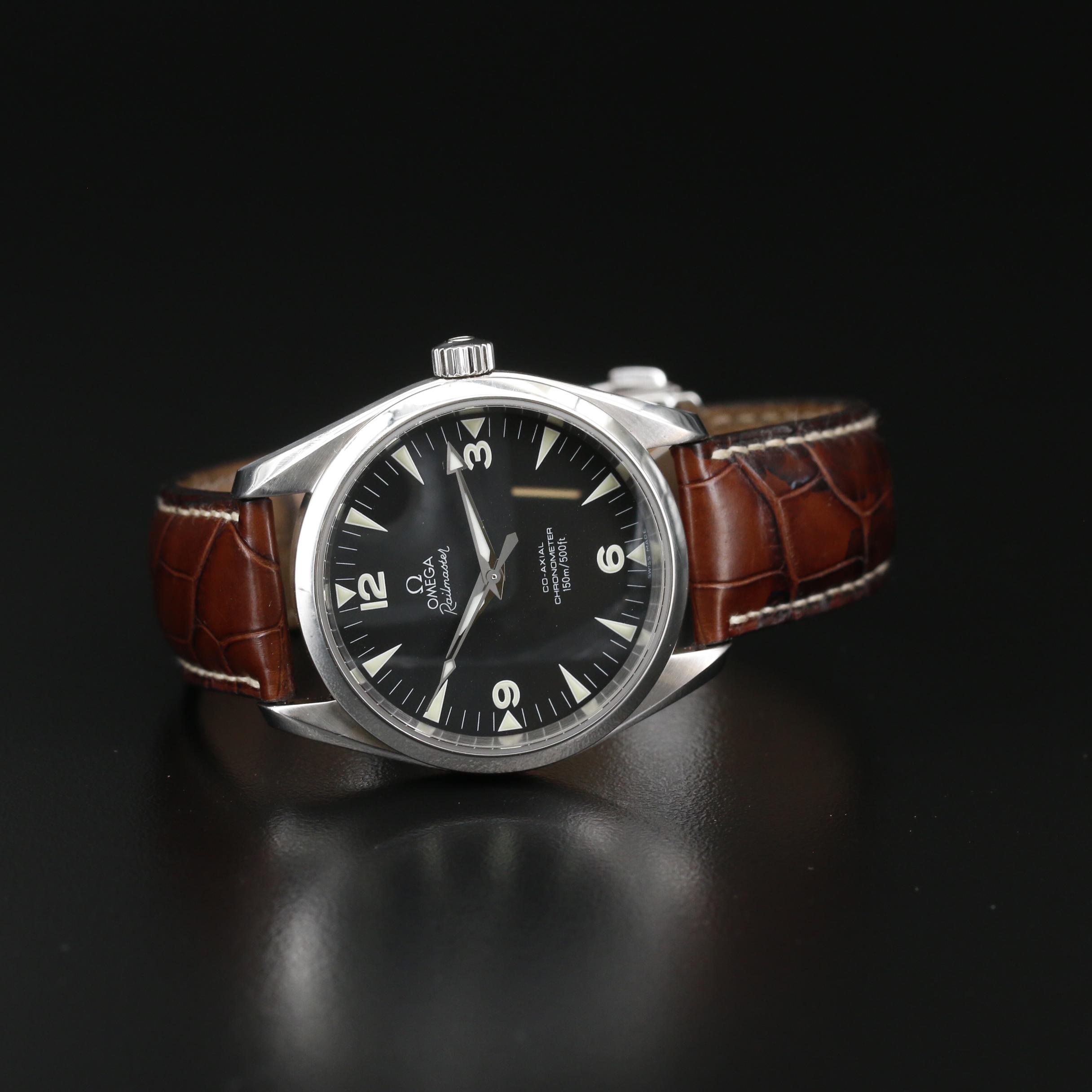 Omega Seamaster "Railmaster" Chronometer Stainless Steel Automatic Watch