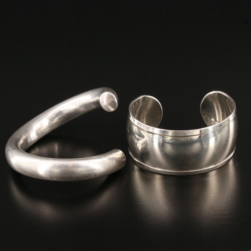 Sterling Cuffs Including Taxco Mexican Silver