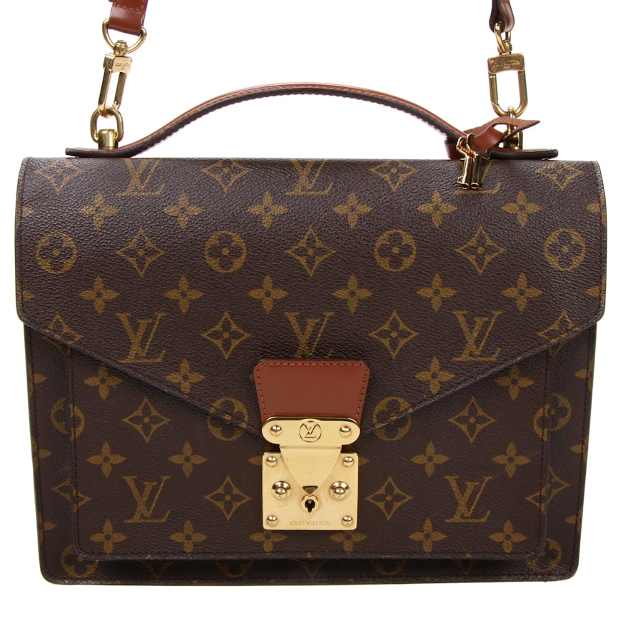 Louis Vuitton Monceau 28 Crossbody Bag in Monogram Canvas and Leather