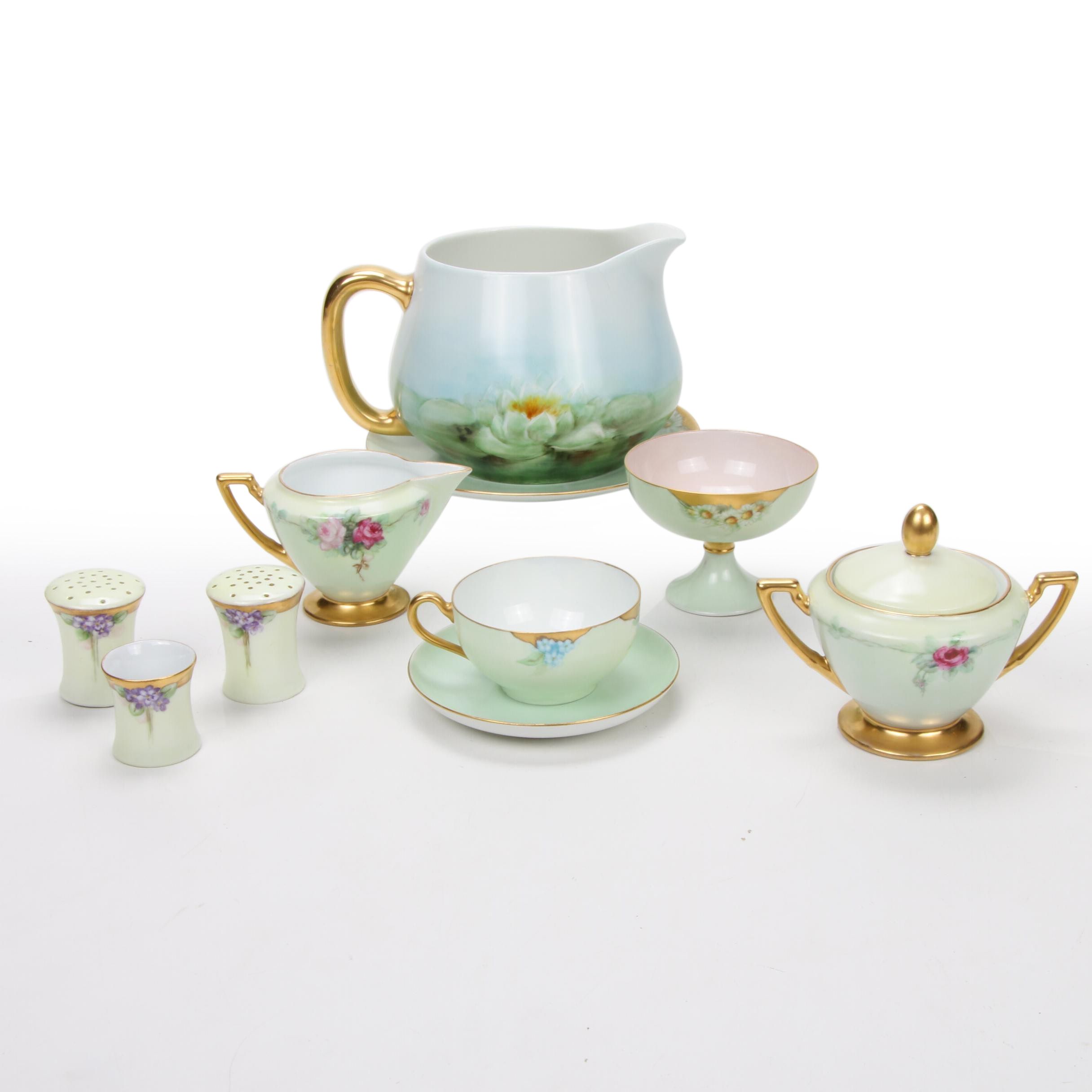 Haviland and other Hand-Painted Porcelain Accessories, Early-Mid 20th Century