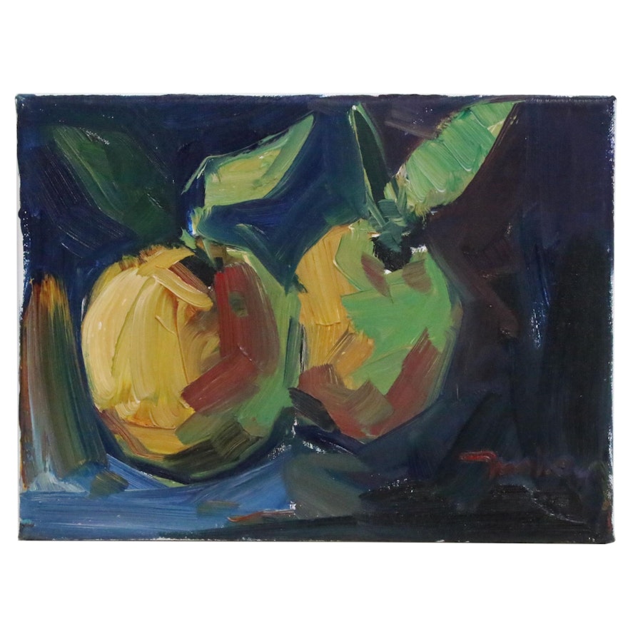 Jose Trujillo Oil Painting "Fresh Lemons", 2020