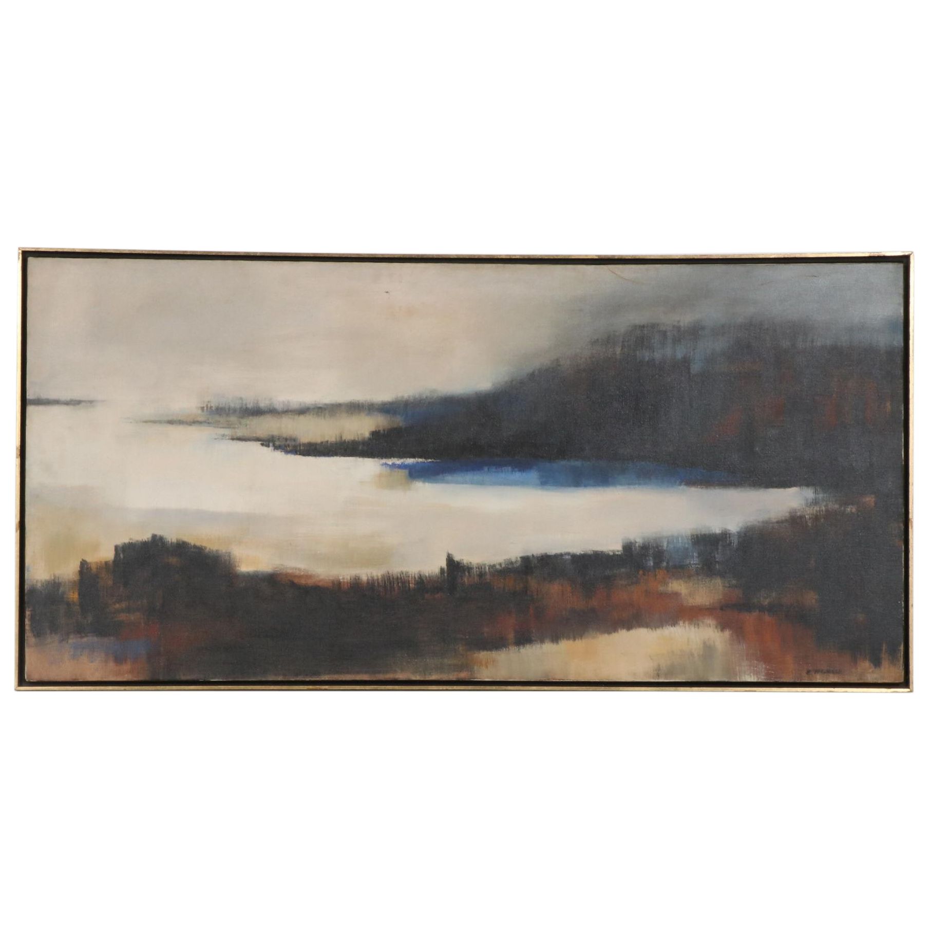 Elizabeth P. Welsh Oil Painting "To the Sea", Mid to Late 20th Century