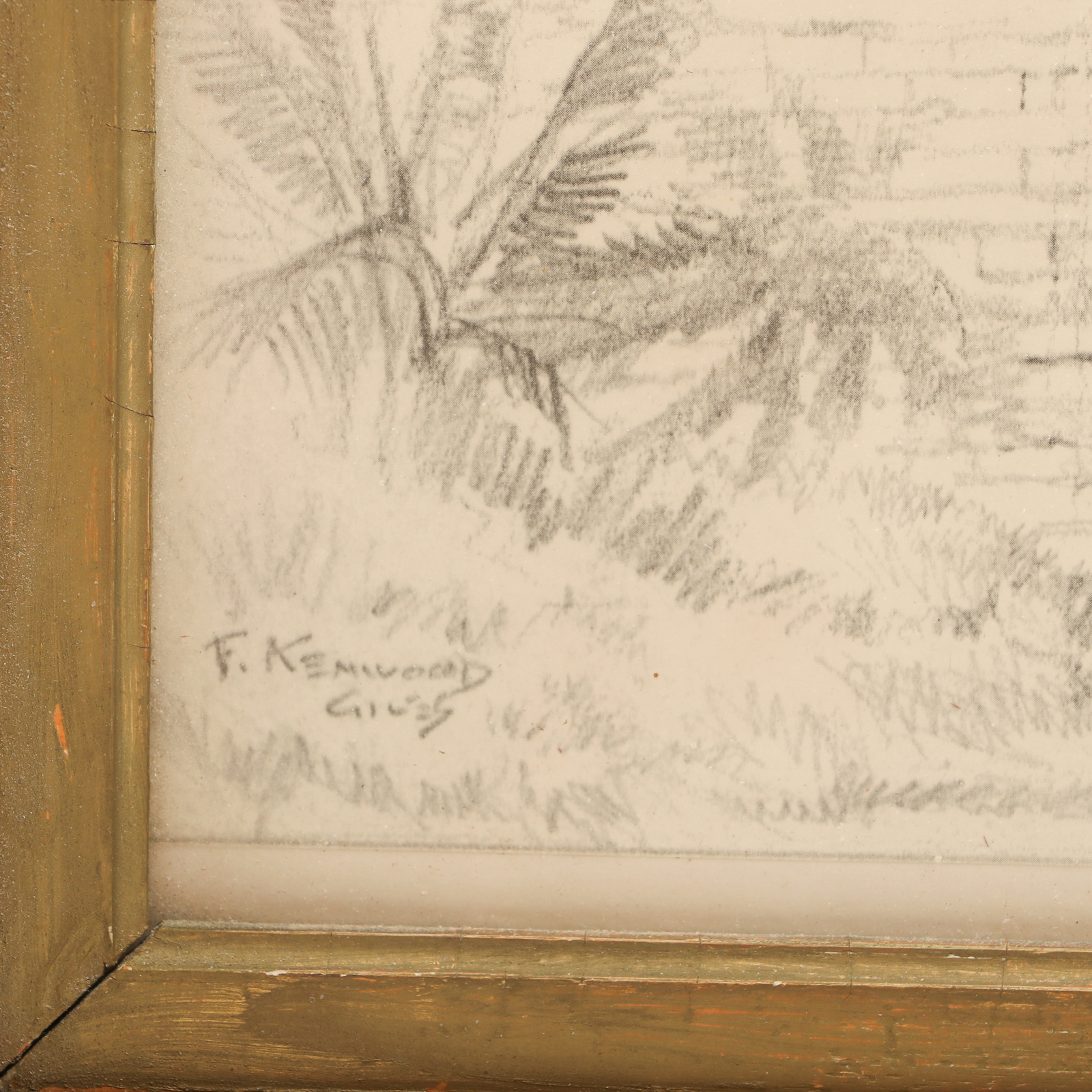 F. Kenwood Giles Graphite Drawing of Bascule Bridge, Circa 1955