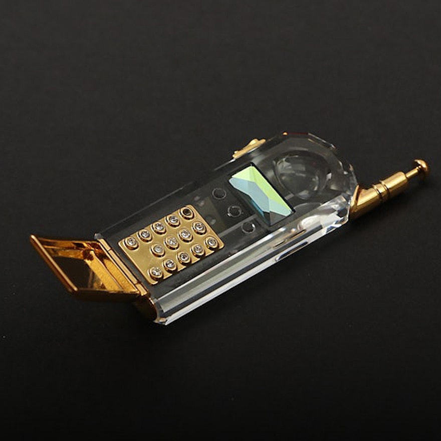 Swarovski Crystal Cell Phone Figurine