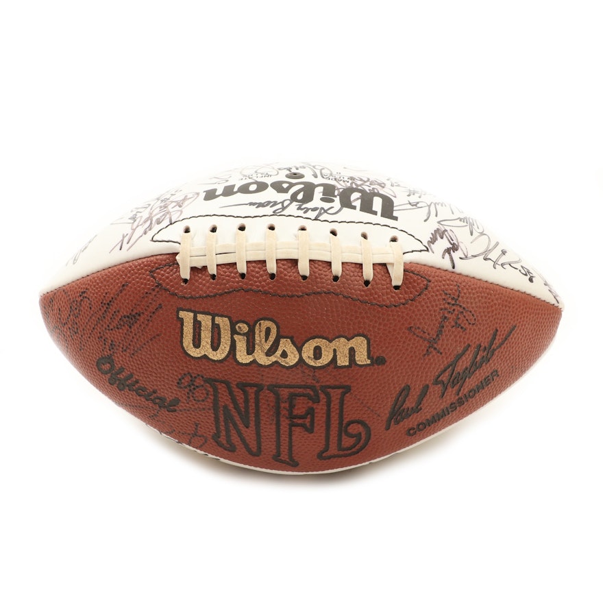 1999-2000 Wilson Signed NFL Cadillac Golf Classic Football with Jack Ham