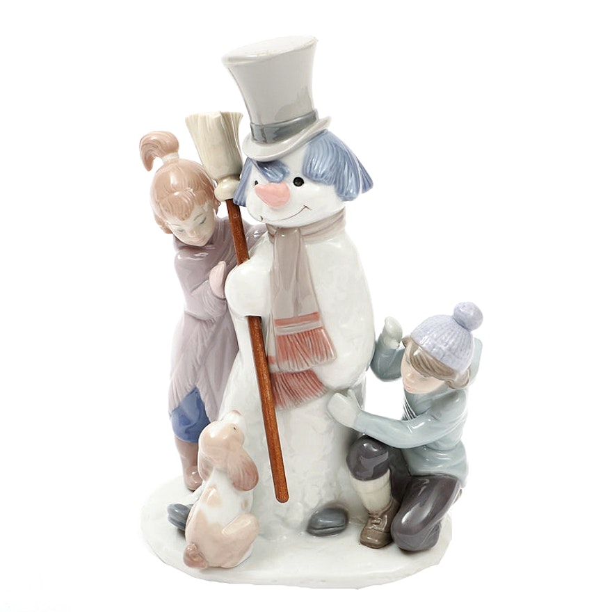 Lladró "The Snowman" Porcelain Figurine Designed by Francisco Catalá