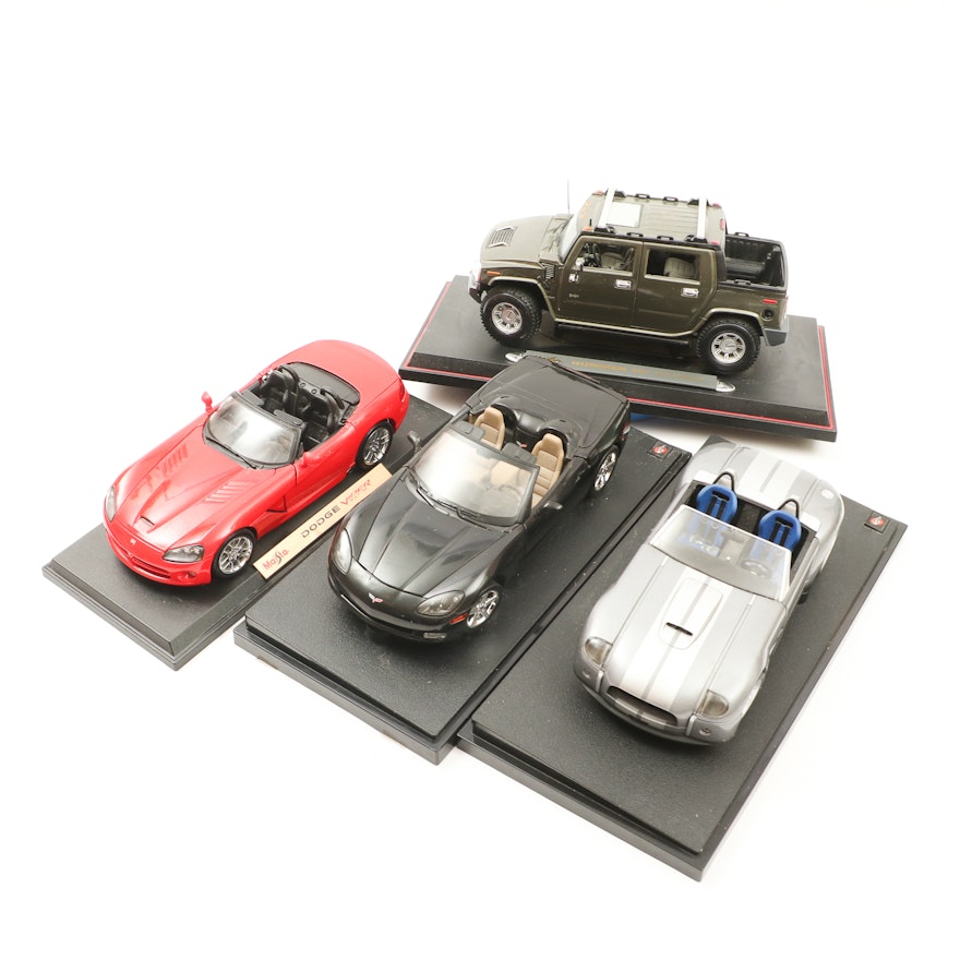 Maisto and Mattel Diecast Model Sports Cars