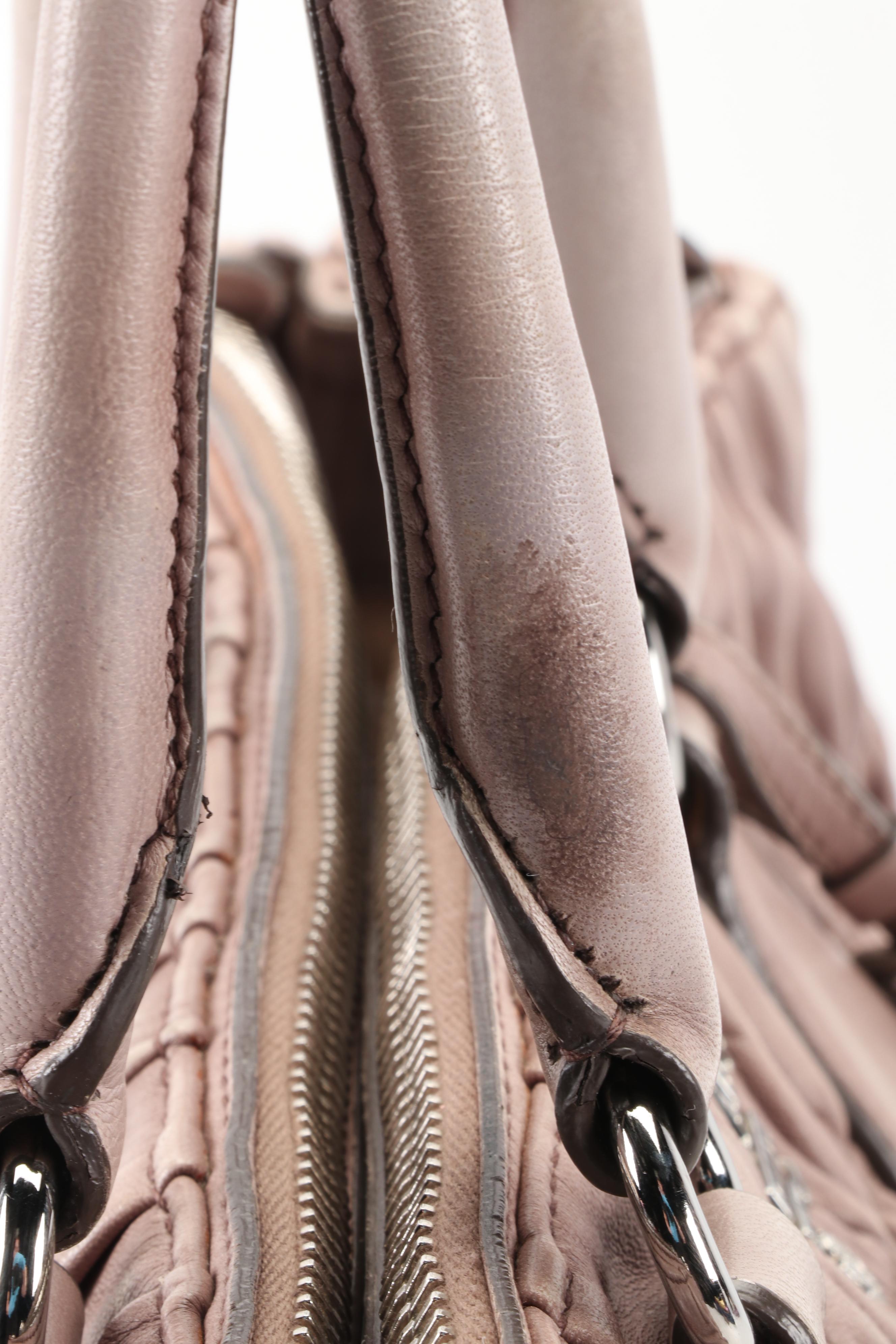 Prada Double Zip Large Tote Bag in Taupe Napa Gaufre Leather