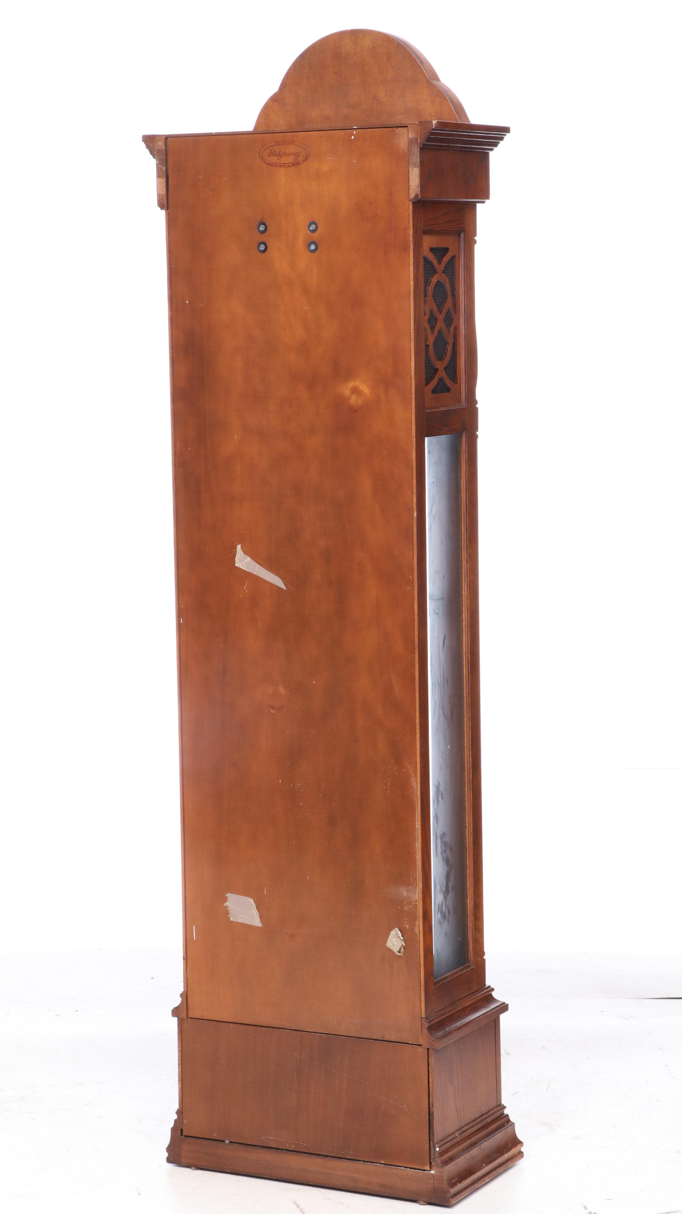 Ridgeway Oak Grandfather Clock with Moon Phase Dial, Mid to Late 20th Century