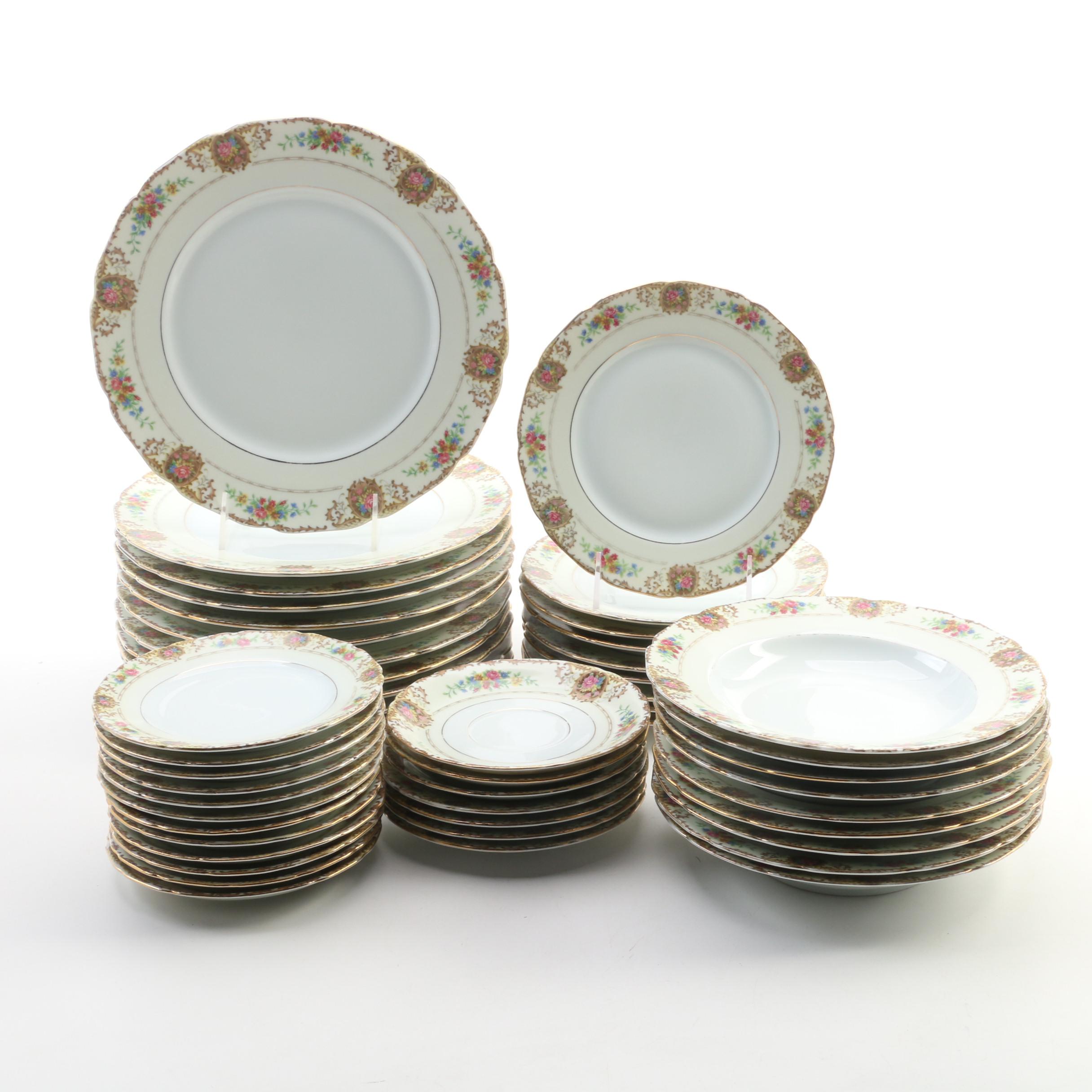 German Black Knight Waldenburg Studios "Patricia Brown"  Bone China Dinnerware