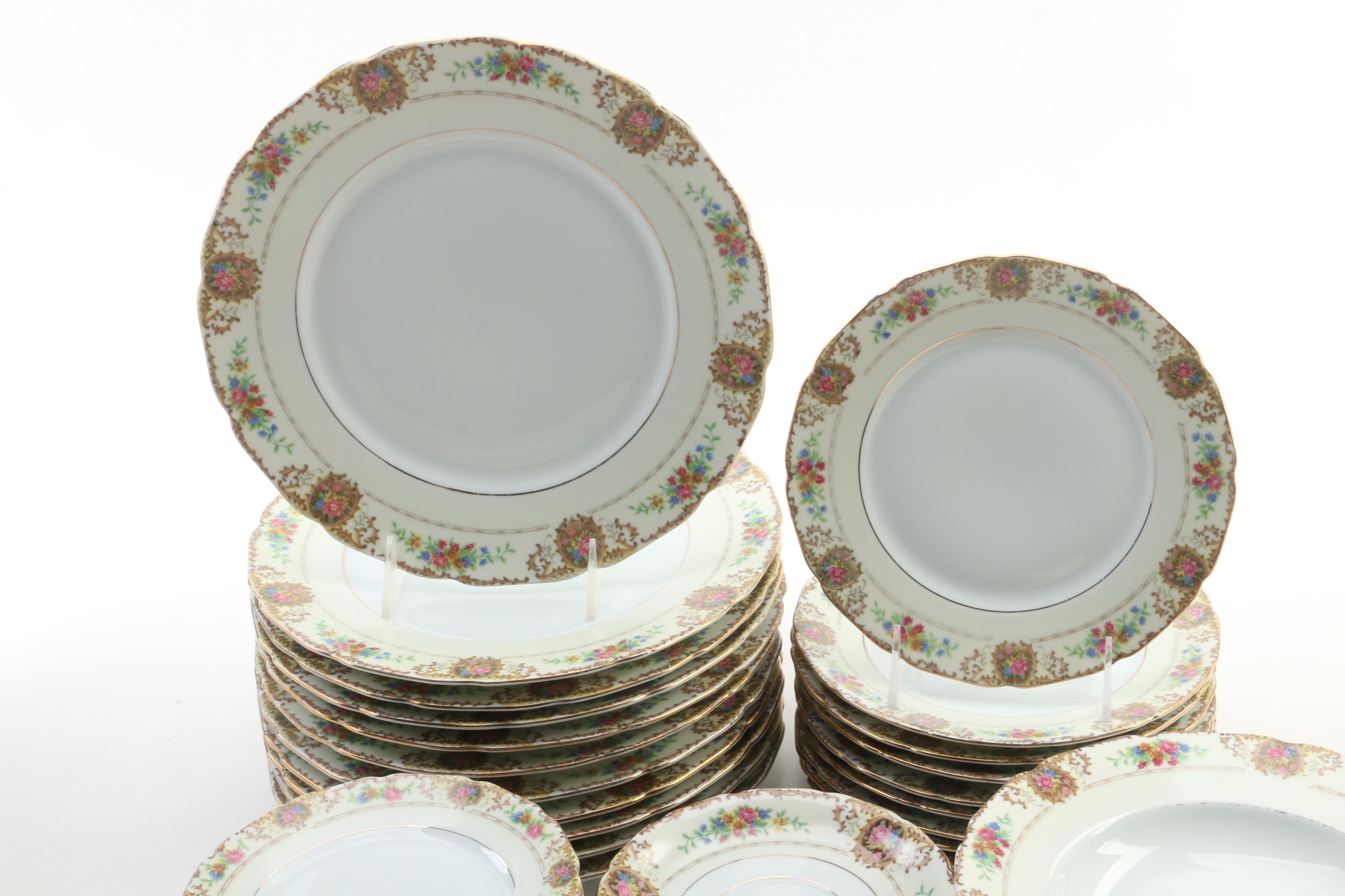 German Black Knight Waldenburg Studios "Patricia Brown"  Bone China Dinnerware