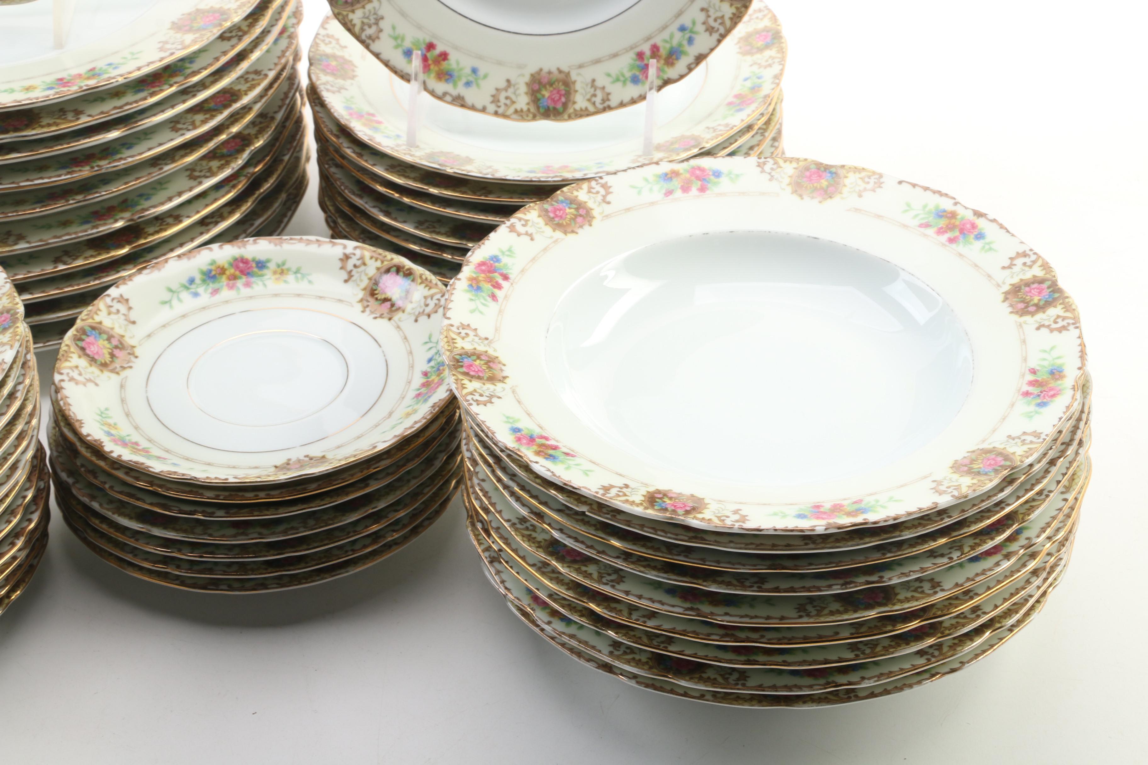 German Black Knight Waldenburg Studios "Patricia Brown"  Bone China Dinnerware