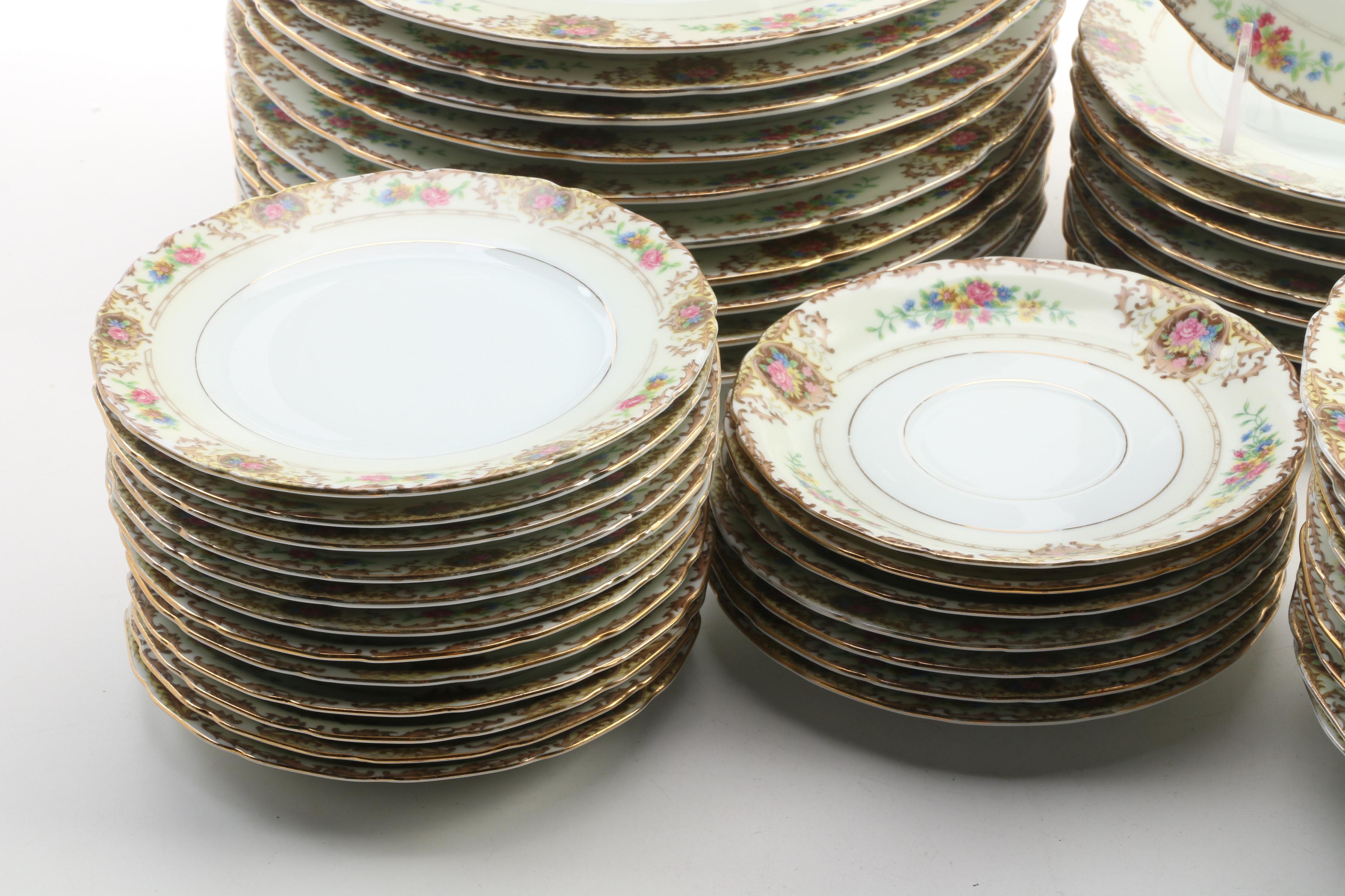 German Black Knight Waldenburg Studios "Patricia Brown"  Bone China Dinnerware