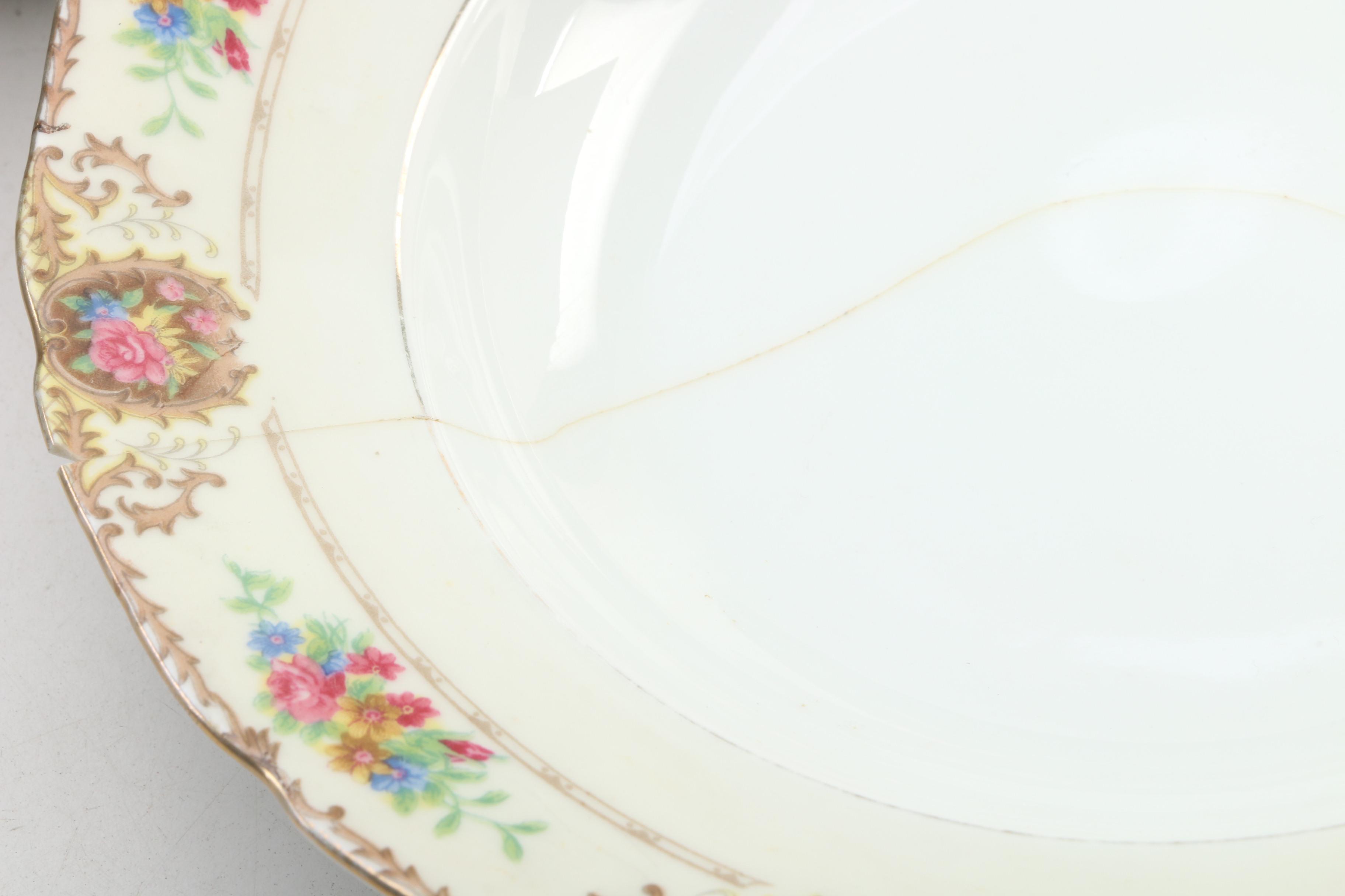 German Black Knight Waldenburg Studios "Patricia Brown"  Bone China Dinnerware