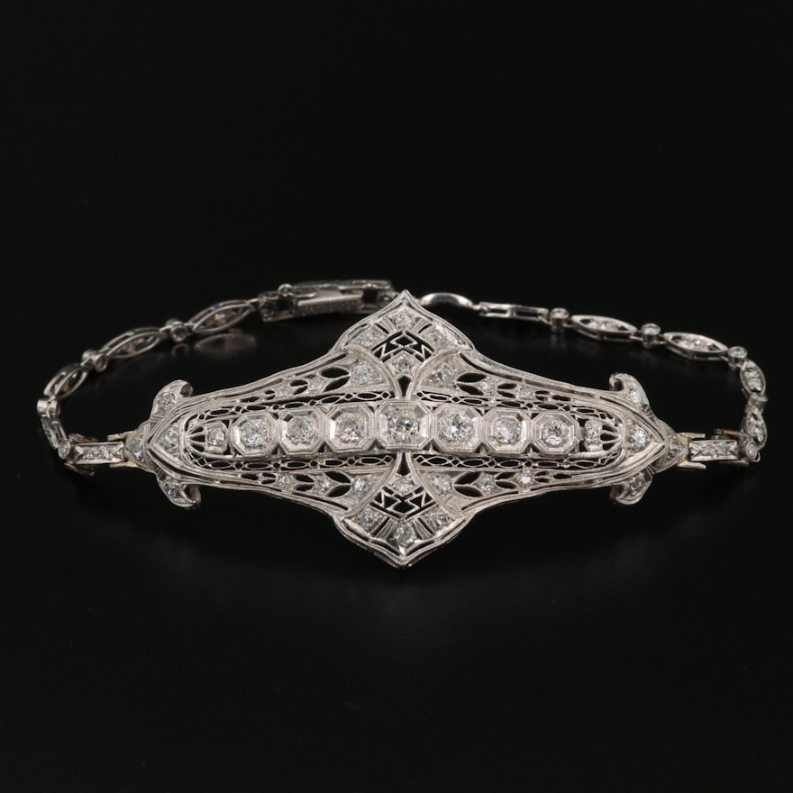 Platinum 1.85 CTW Diamond Bracelet