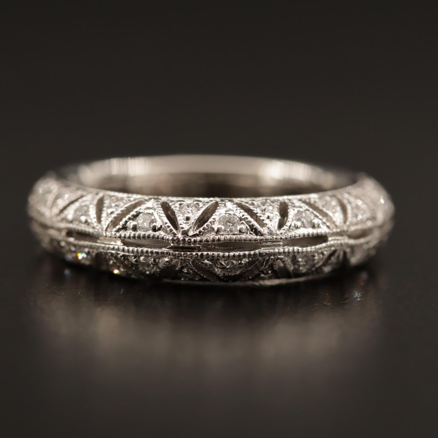 14K Diamond Openwork Band