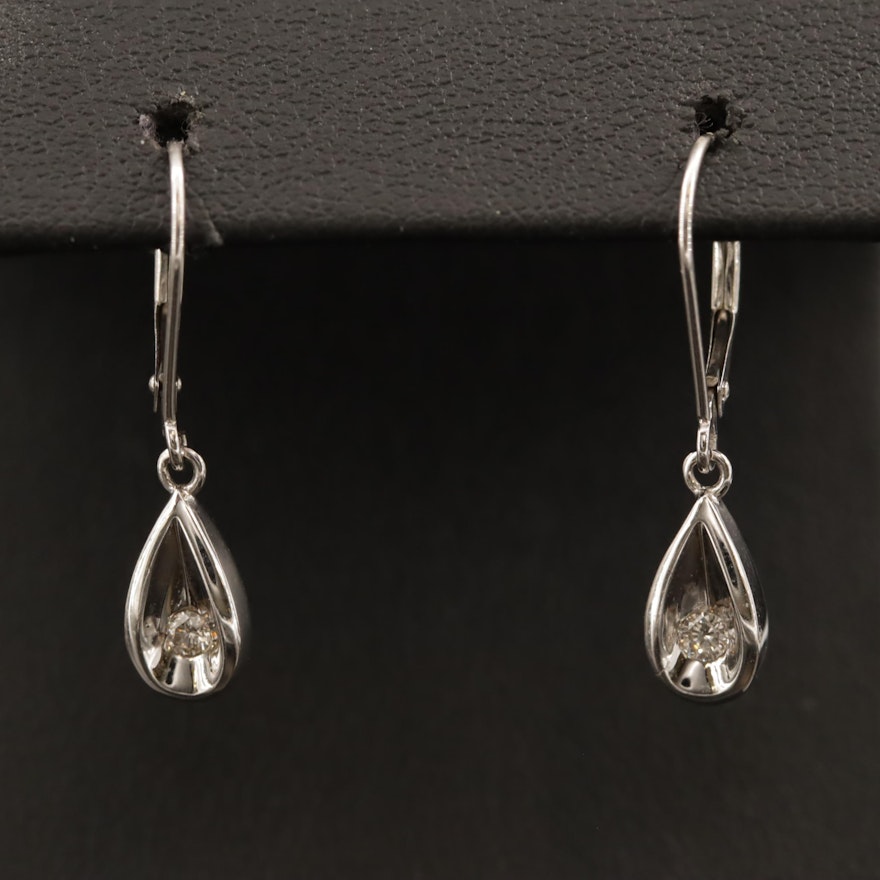 14K Diamond Teardrop Earrings