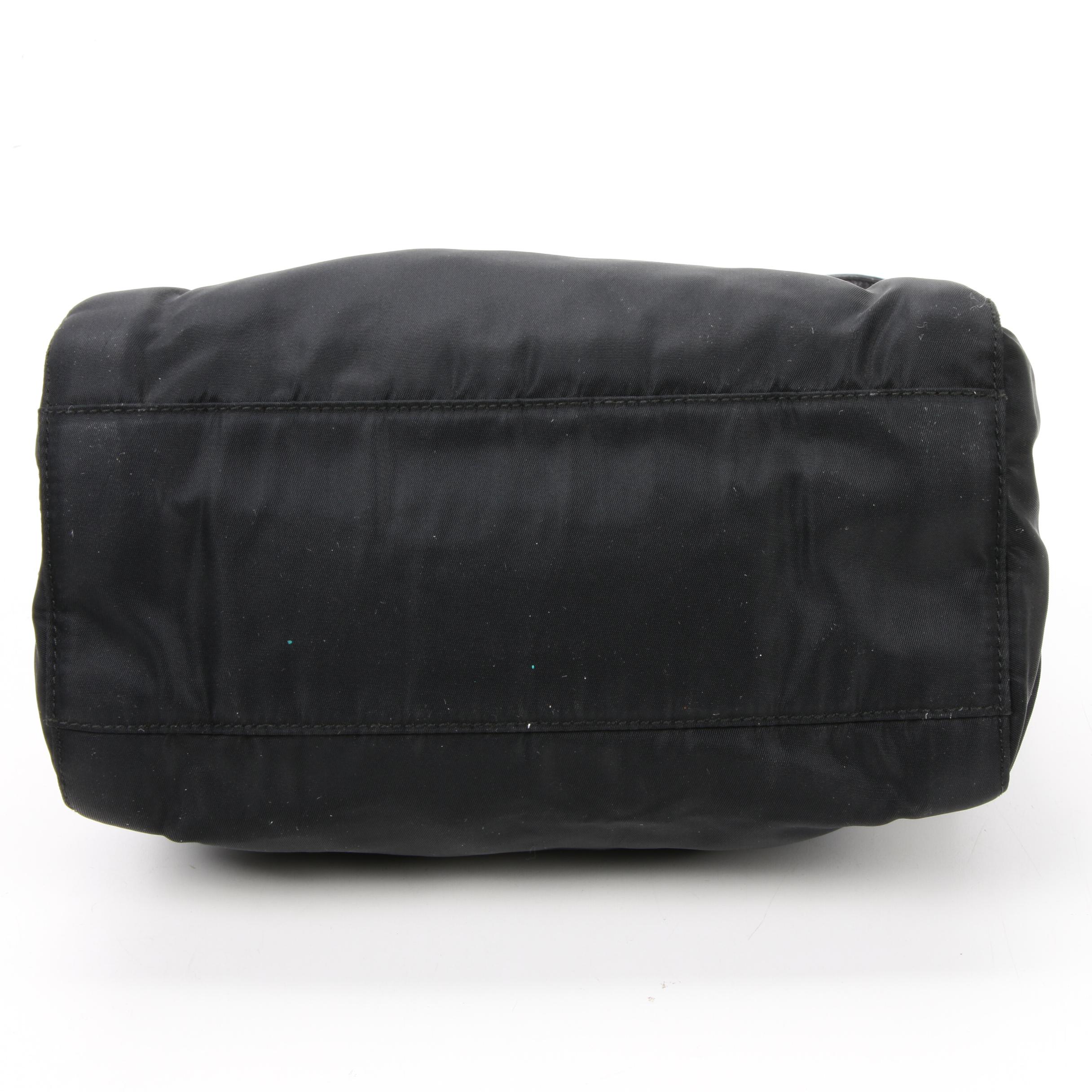 Prada Chain Strap Shoulder Bag in Black Tessuto Nylon