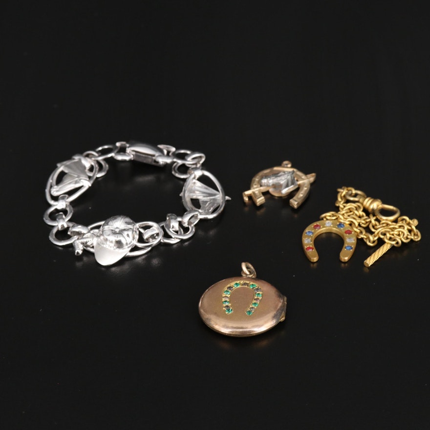 Antique and Vintage Equestrian Themed Jewelry Featuring Carl-Art and Sterling