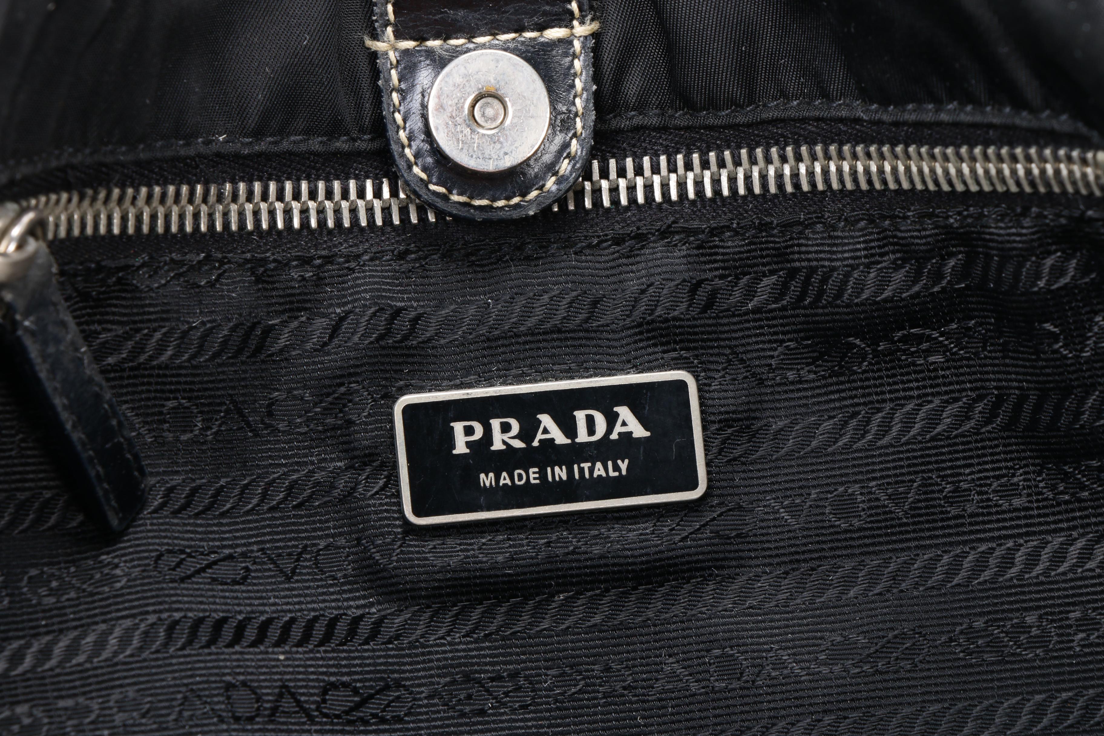 Prada Tote Bag in Black Tessuto Nylon and Leather