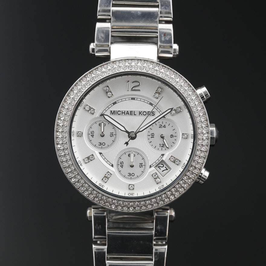 Michael Kors Parker Chronograph Stainless Steel Wristwatch