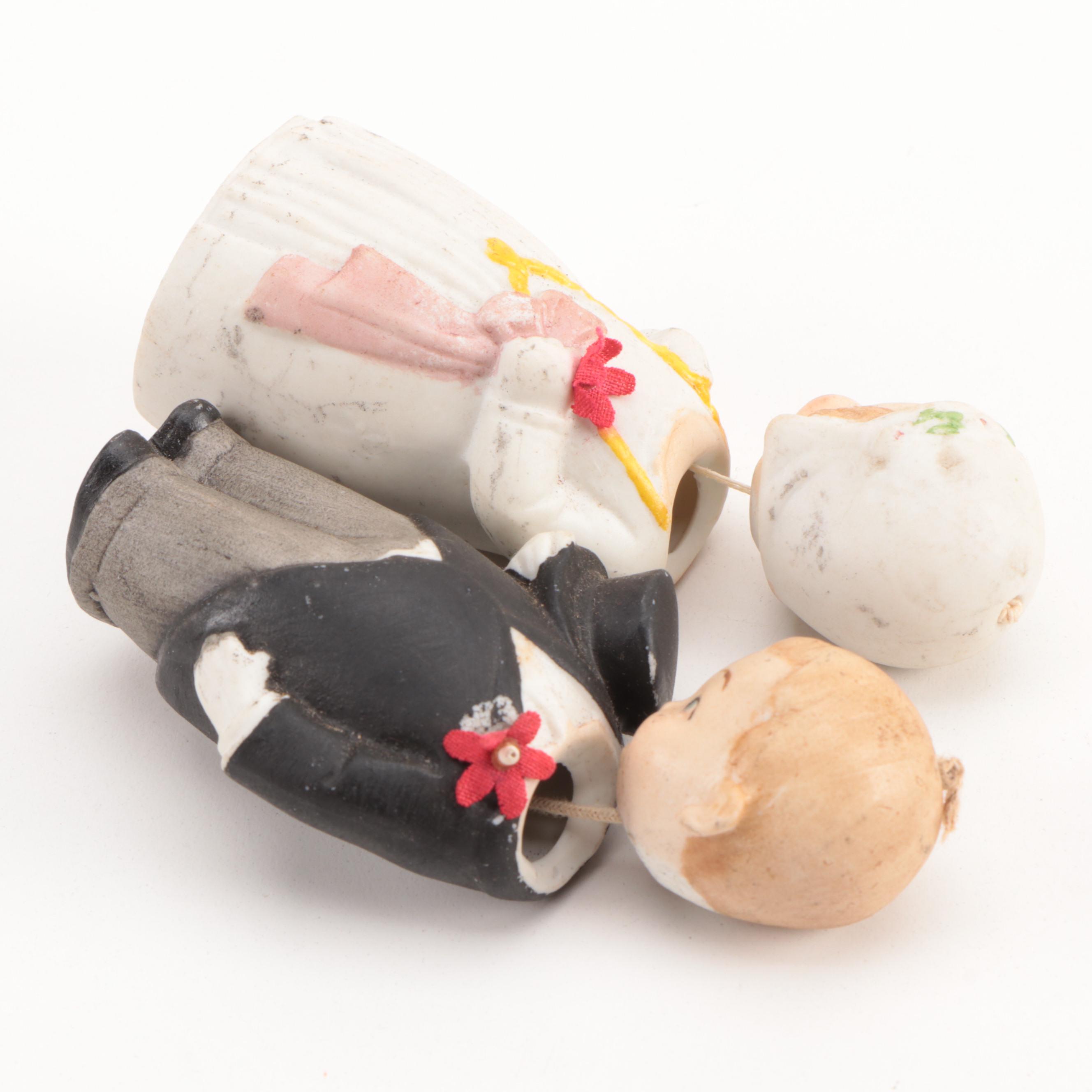 Armand Marseille "Dream Baby 341" and Other Bisque Figurines, Early 20th Century