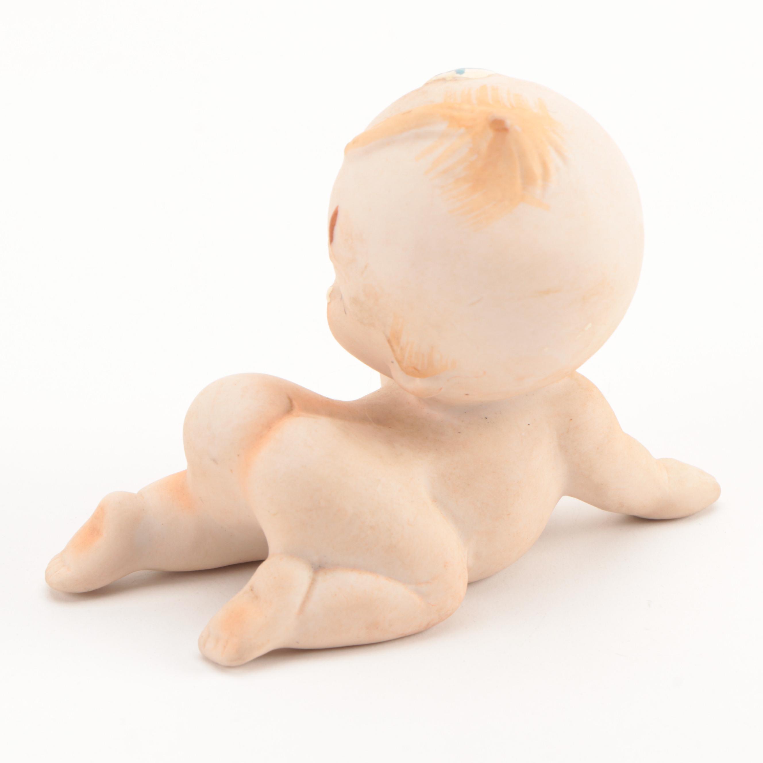 Armand Marseille "Dream Baby 341" and Other Bisque Figurines, Early 20th Century