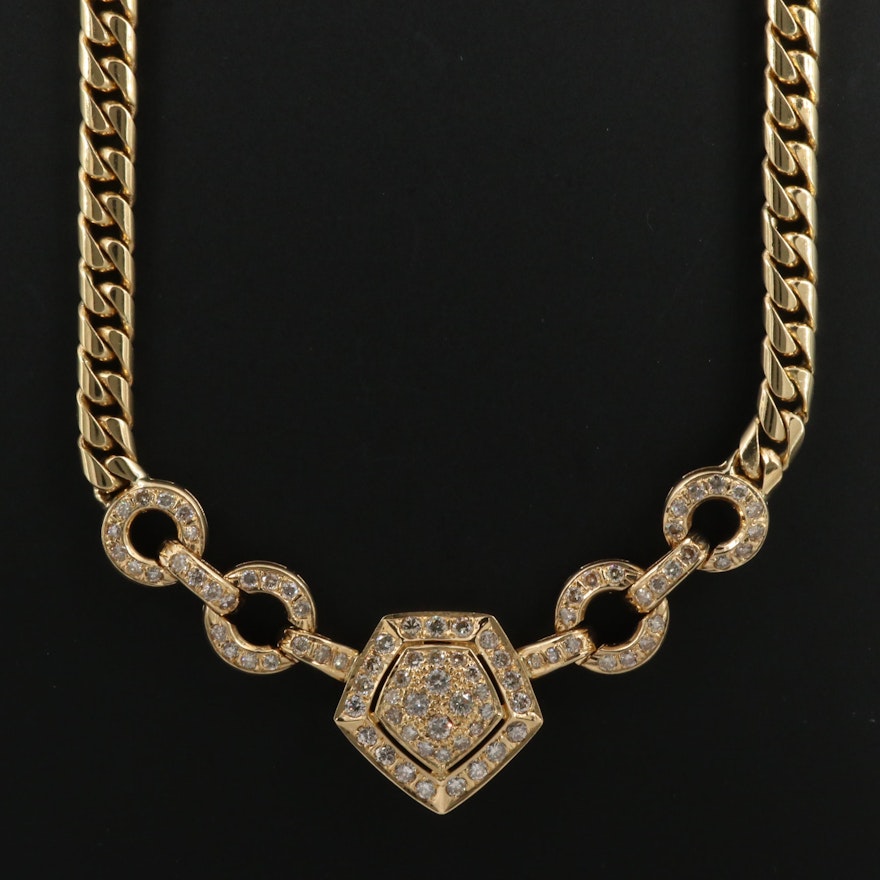 18K 2.91 CTW Diamond Link Necklace