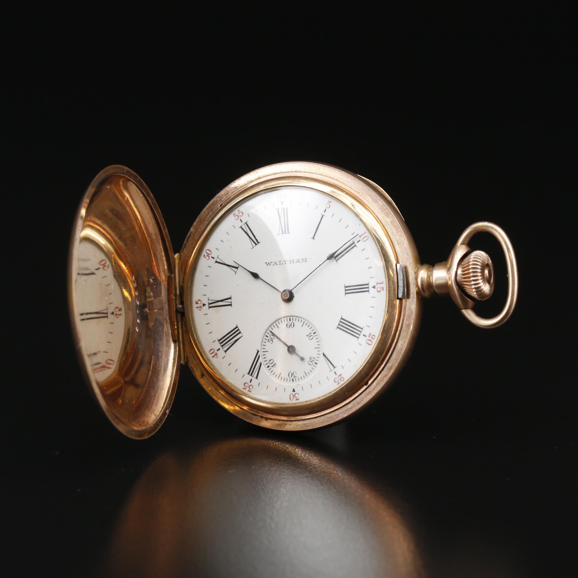 1901 Waltham Gold Filled Hunting Case Pocket Watch