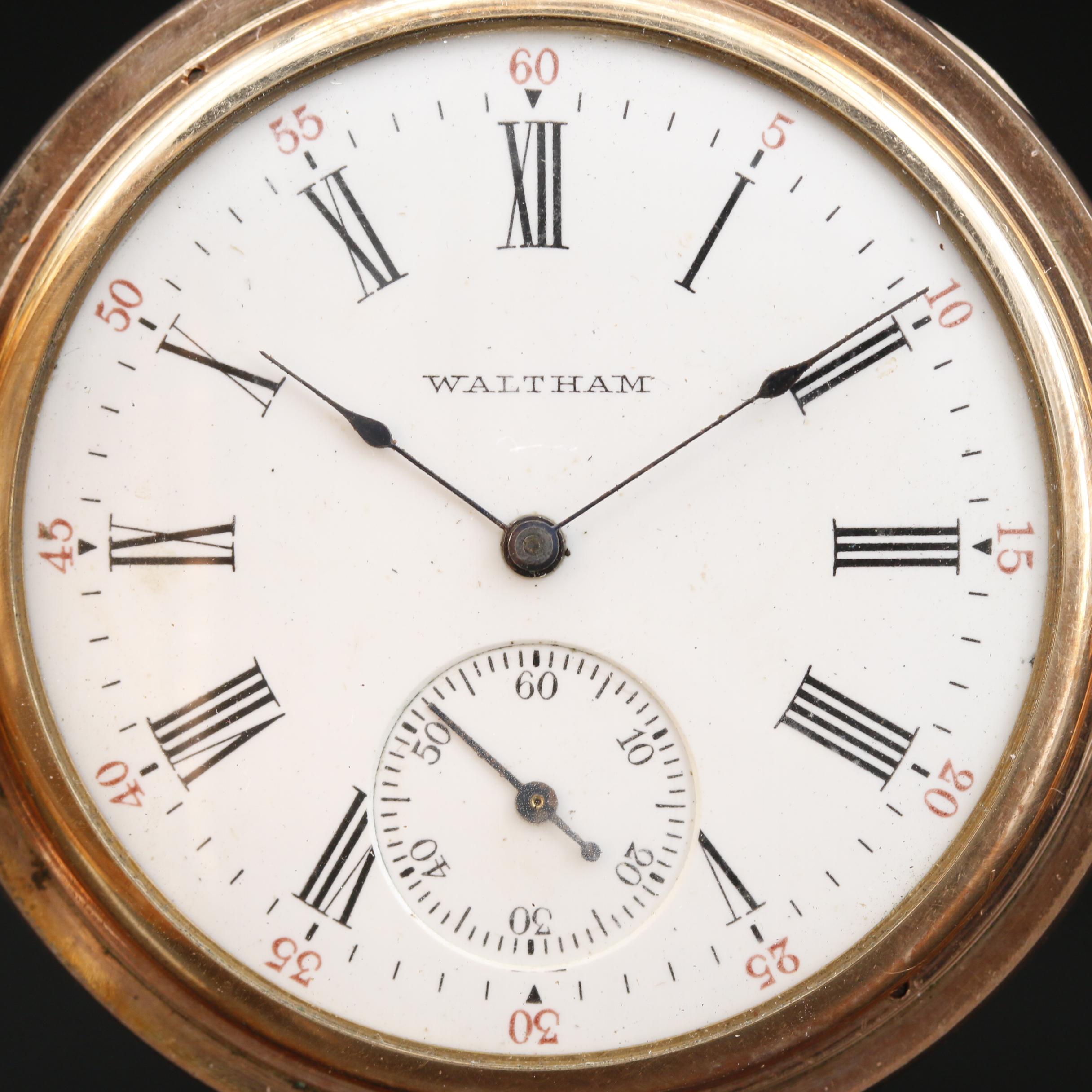 1901 Waltham Gold Filled Hunting Case Pocket Watch